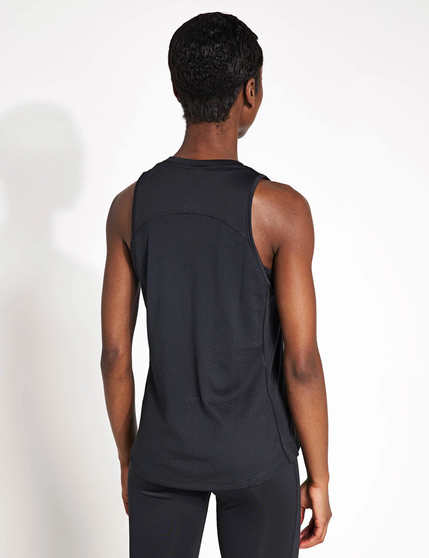 construction site LowProfile Design Running Speedwick Tank Top - Night Black