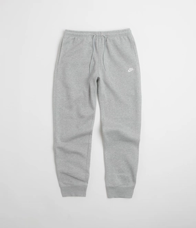 Fashion-Forward Nike Club Joggers - Dark Grey Heather / Light Smoke Grey / White