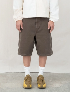 Stretchy Material BreathableMaterial Work Short Washed Canvas (Brown)