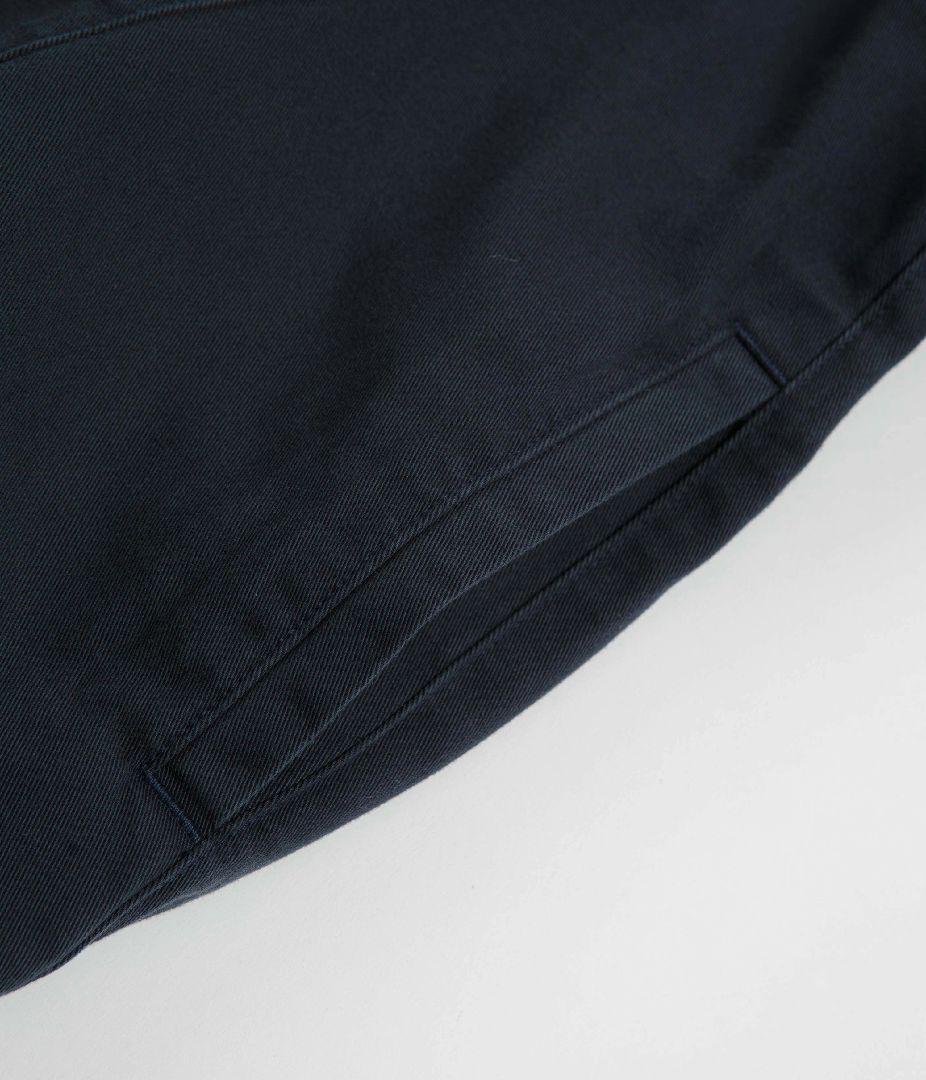 Hidden Zipper Closure rehearsal Gramicci Twill-Around Jacket - Double Navy