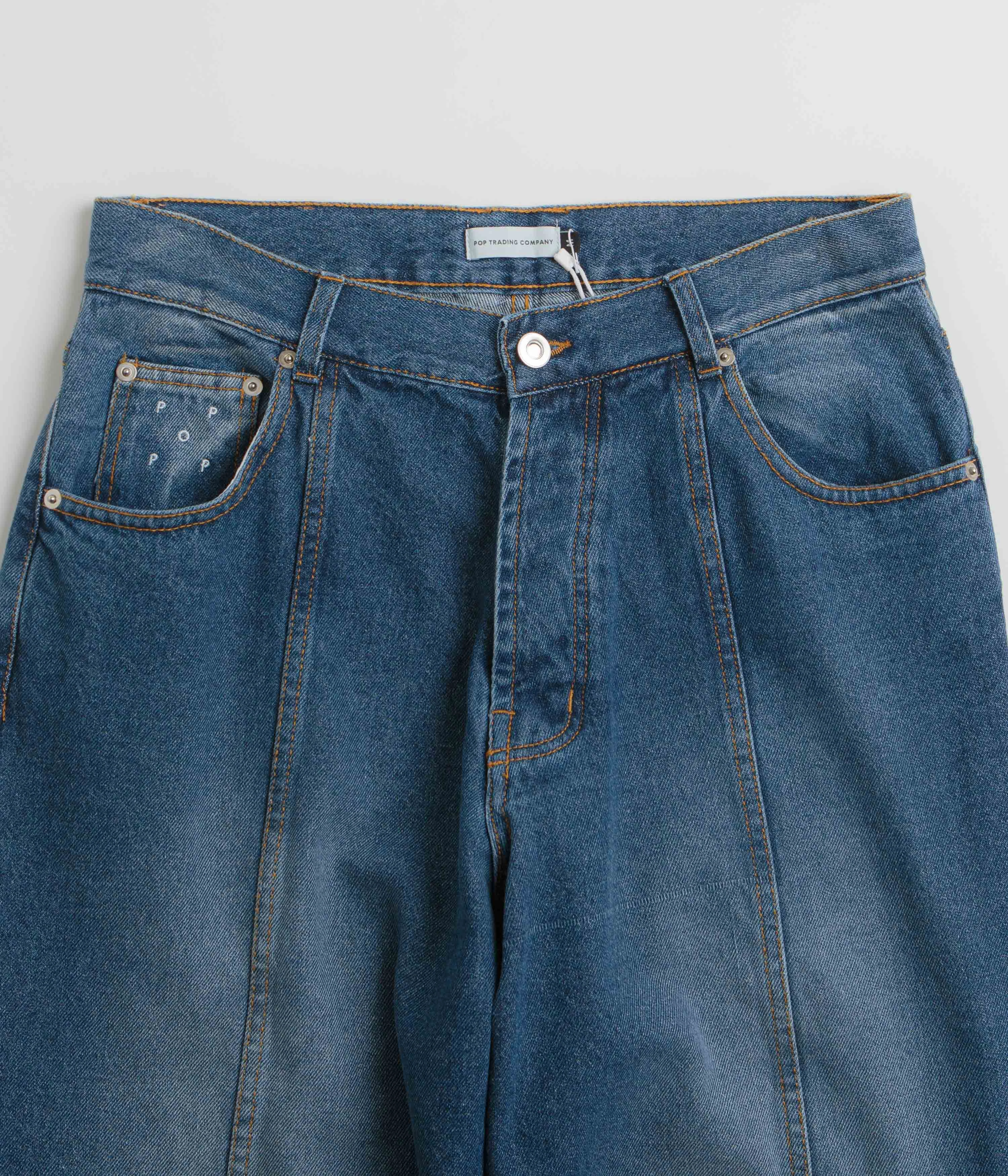 Air Flow Pop Trading Company DRS Denim Seam Pants - Washed Denim