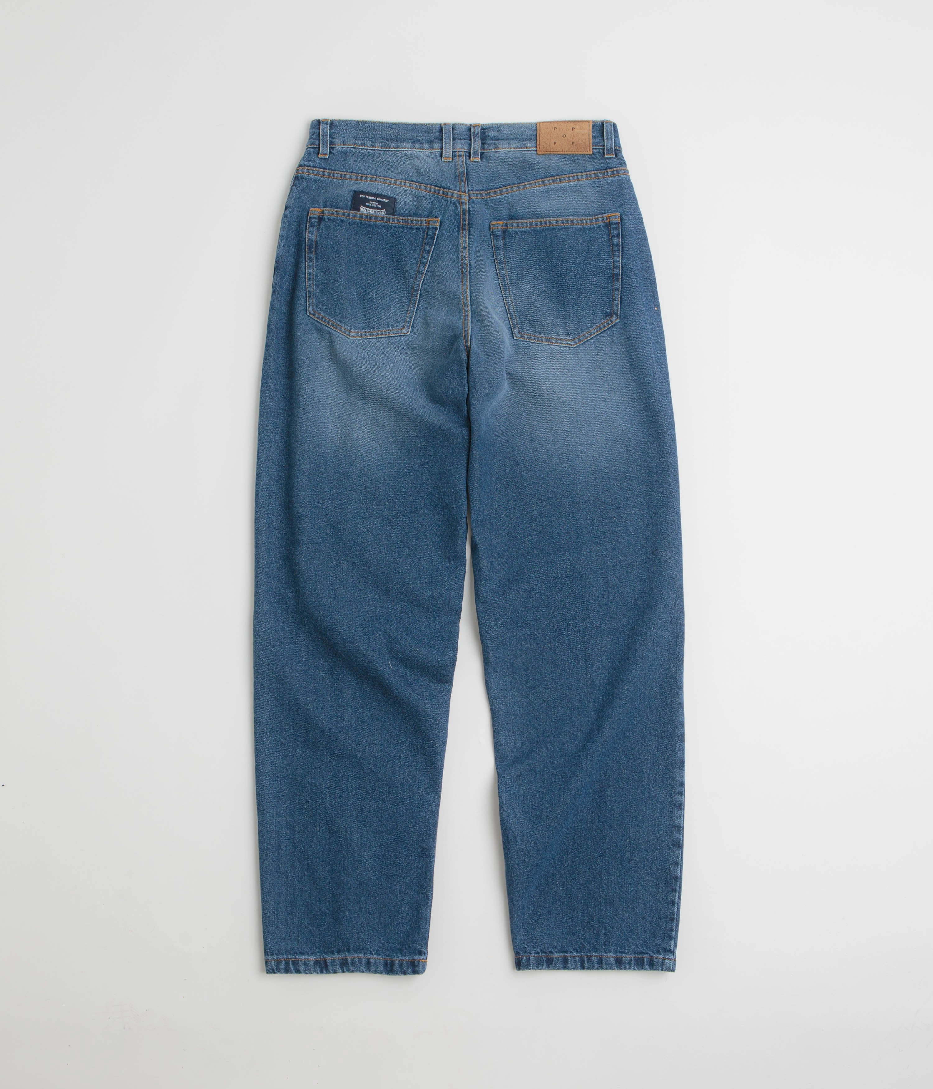 Work Flex High-waisted fit Pop Trading Company DRS Denim Seam Pants - Washed Denim