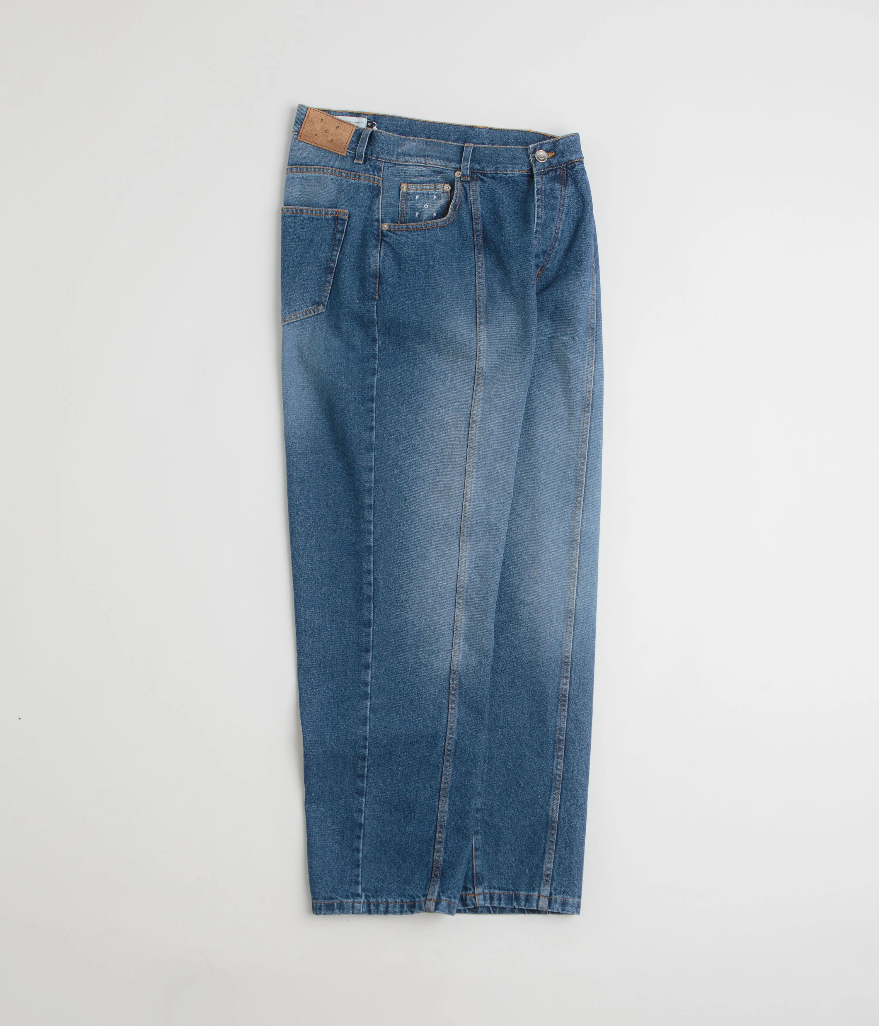 Pop Trading Company DRS Denim Seam Pants - Washed Denim BreathableMaterial