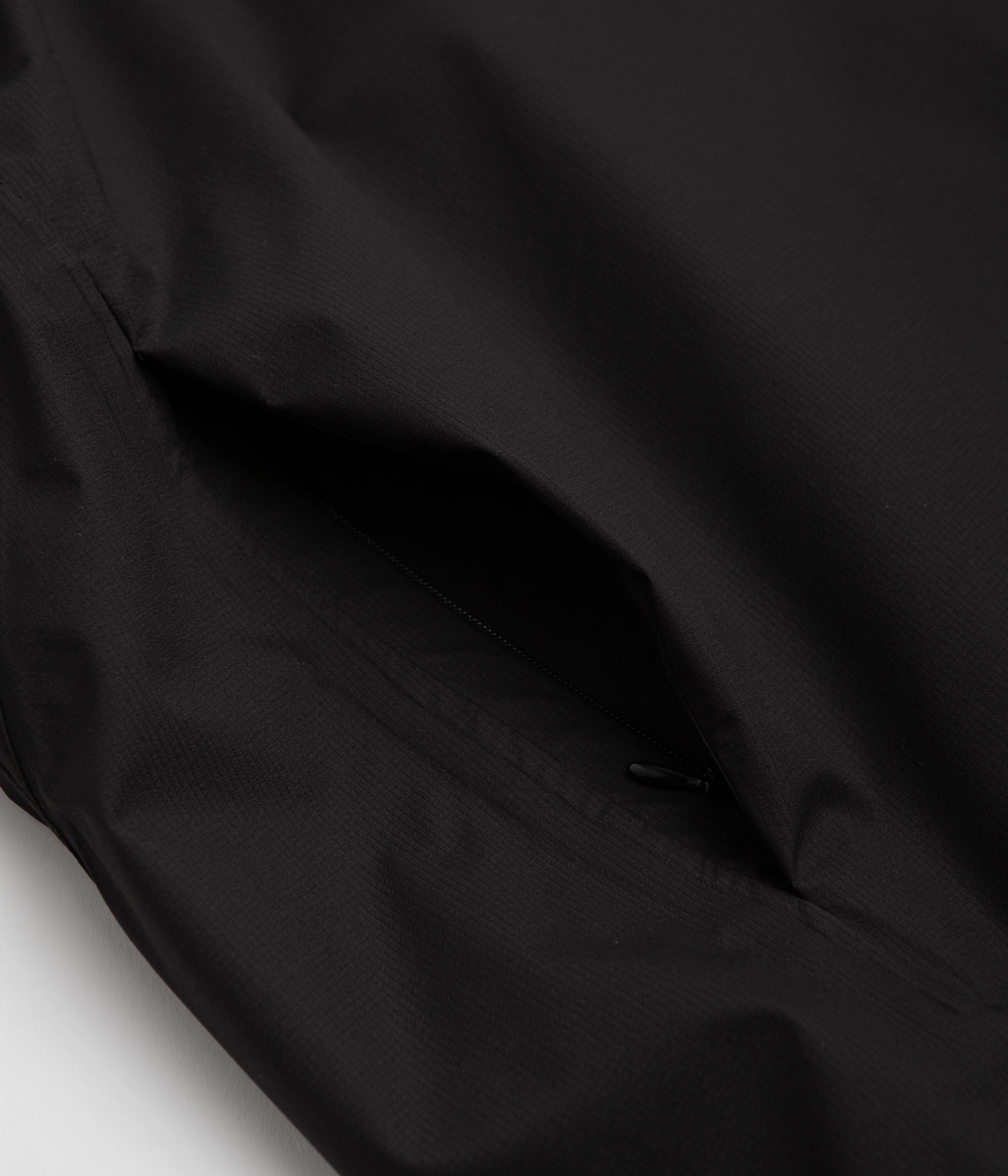 Outerwear Slim Silhouette ROA Zip Up Shirt Jacket - Black