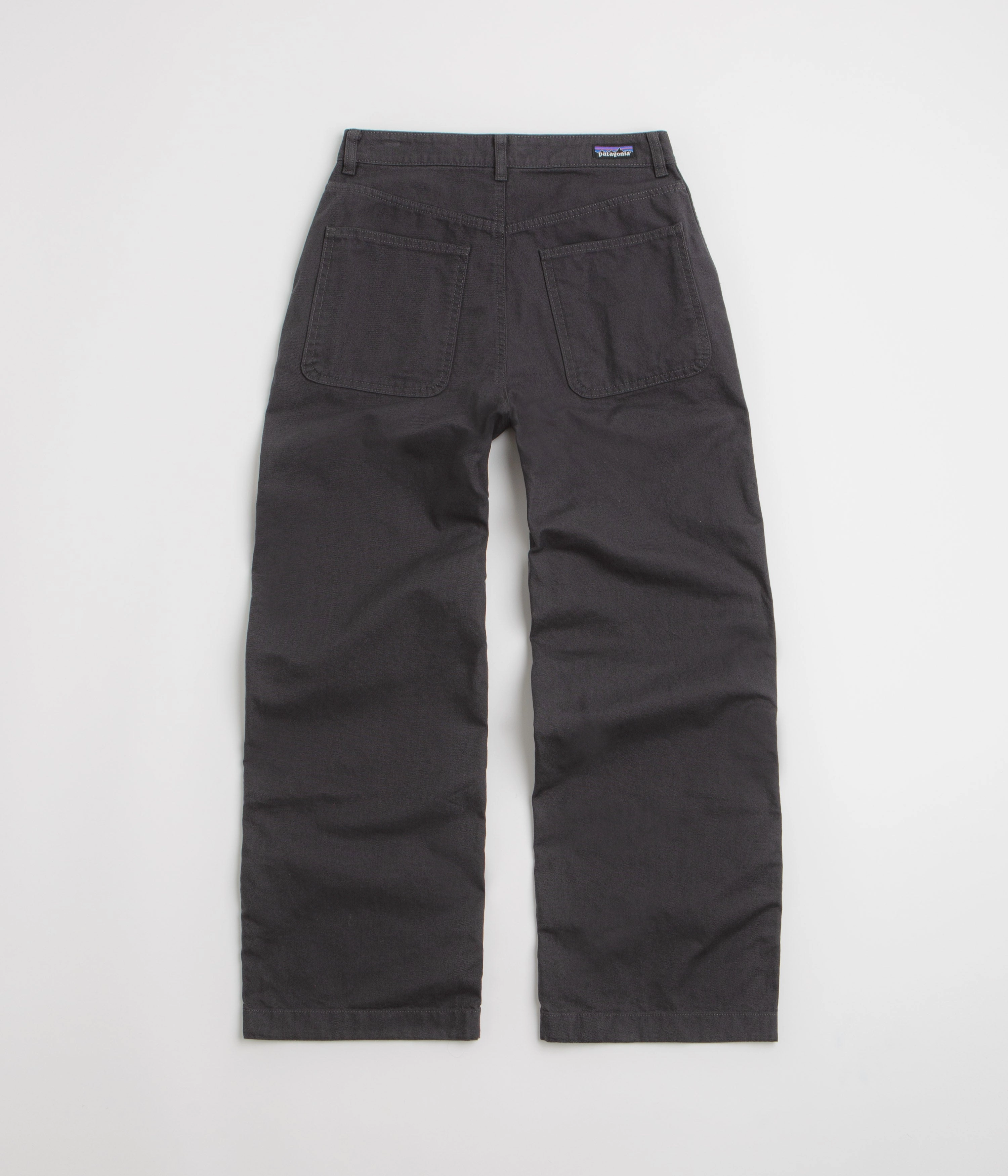 Patagonia Womens Point Reyes Canvas Wide Leg Pants - Ink Black Chill Wear