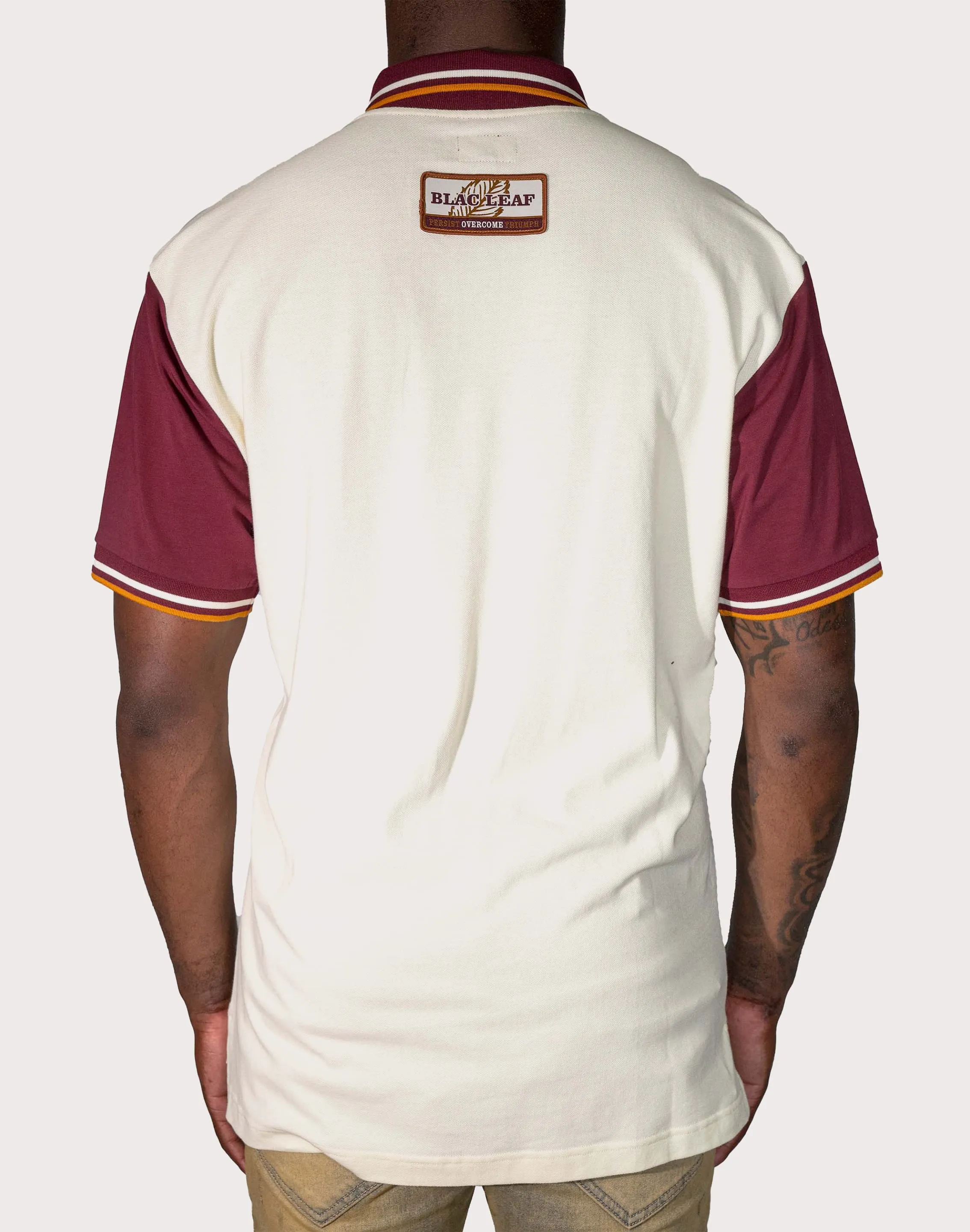 Blac Leaf Academy Cream Polo Energy Ease Seamless Design