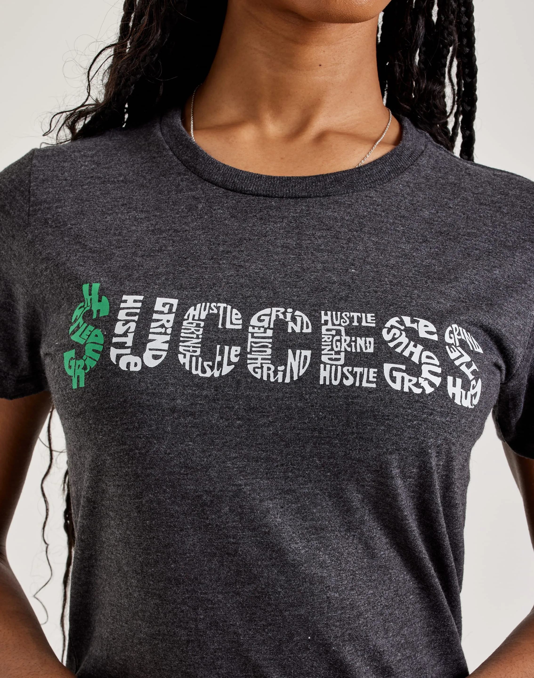 LA Pop Art Word Art Success Tee Opaque Tone ReflectiveTrimDetails