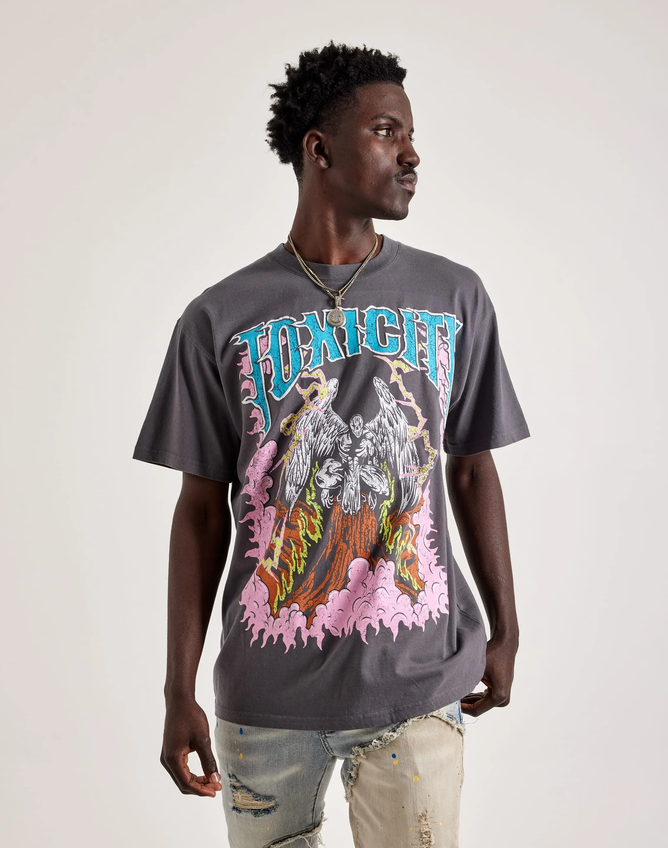 Eco Wear Sequin Glow Toxicity Archangel Tee