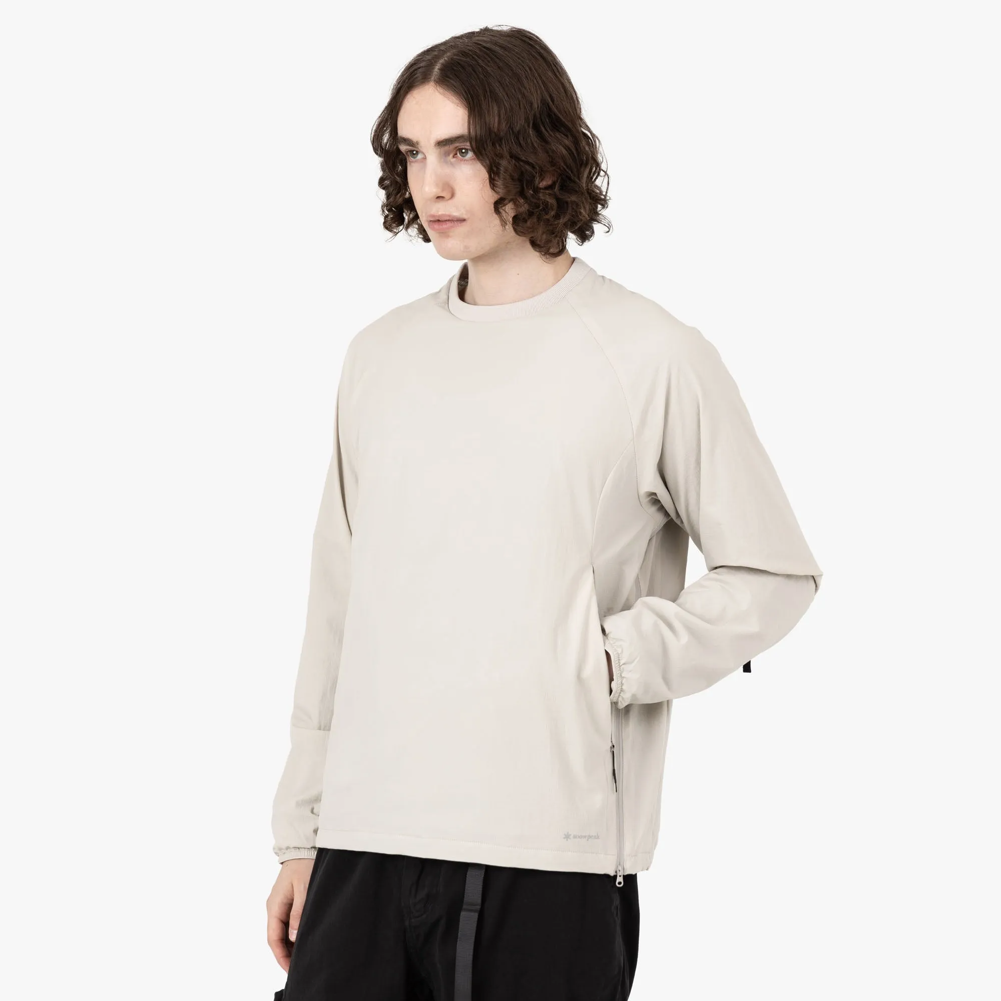 Snow Peak Breathable Insulated Pullover / Ivory Flexible Elbow Patches Storm Ready Gear