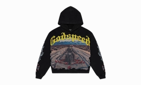 Long Lonely Road Hoodie "Black Wash" HighDensity Weave
