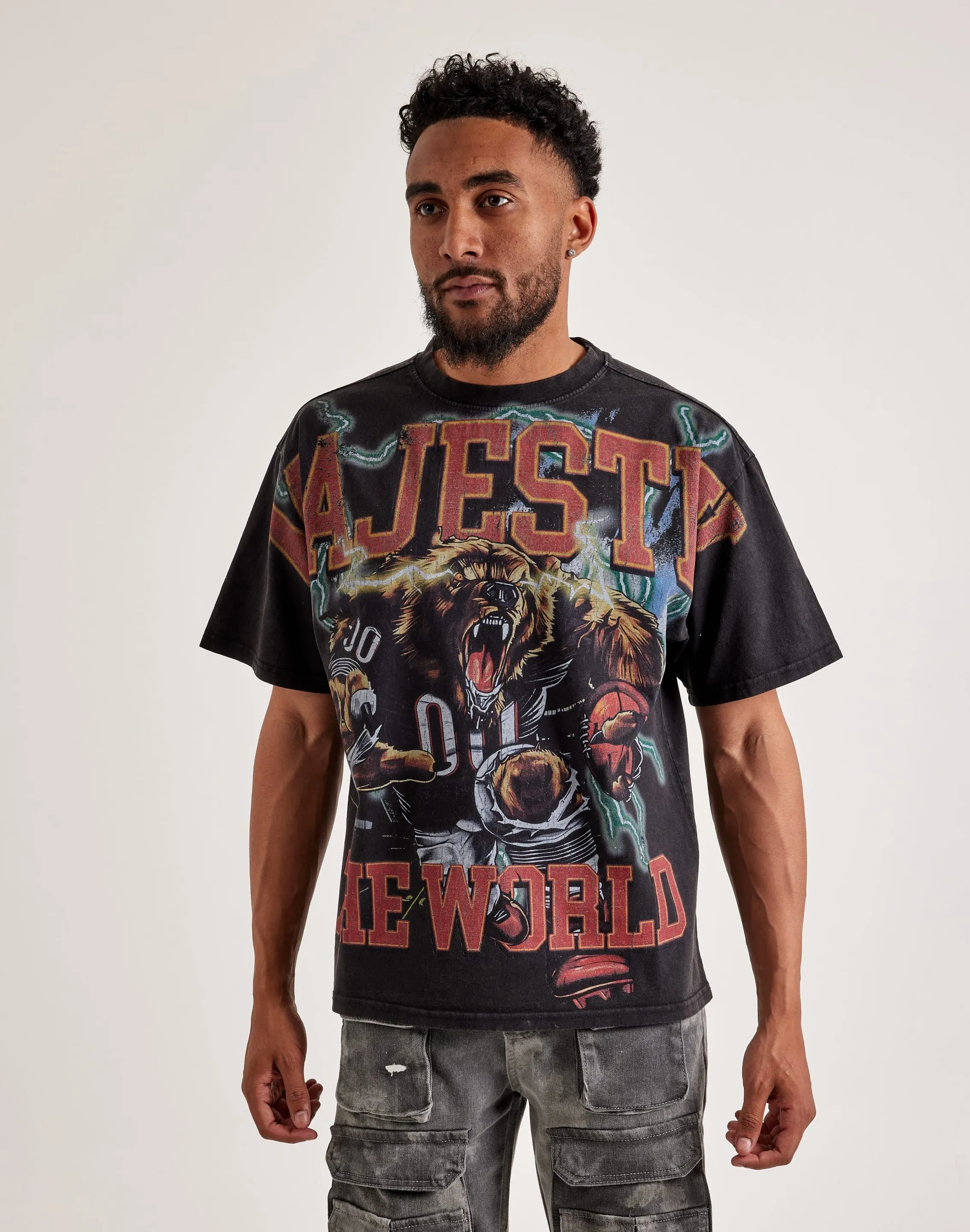 Majestik The World Bear Tee Convertible Style Adjustable Waistbands