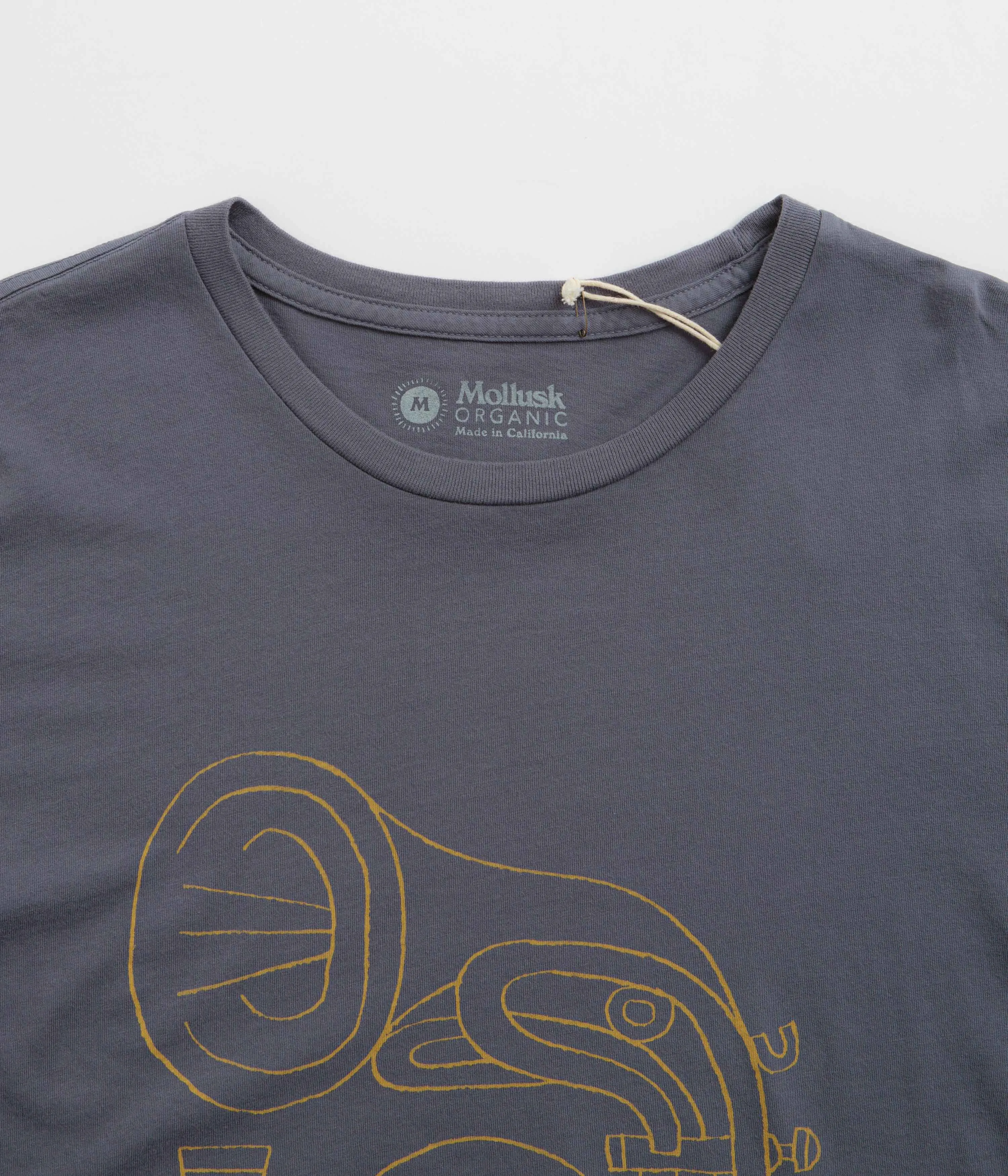 Mollusk Horny Horn T-Shirt - Faded Navy fall season Stretchy Waist