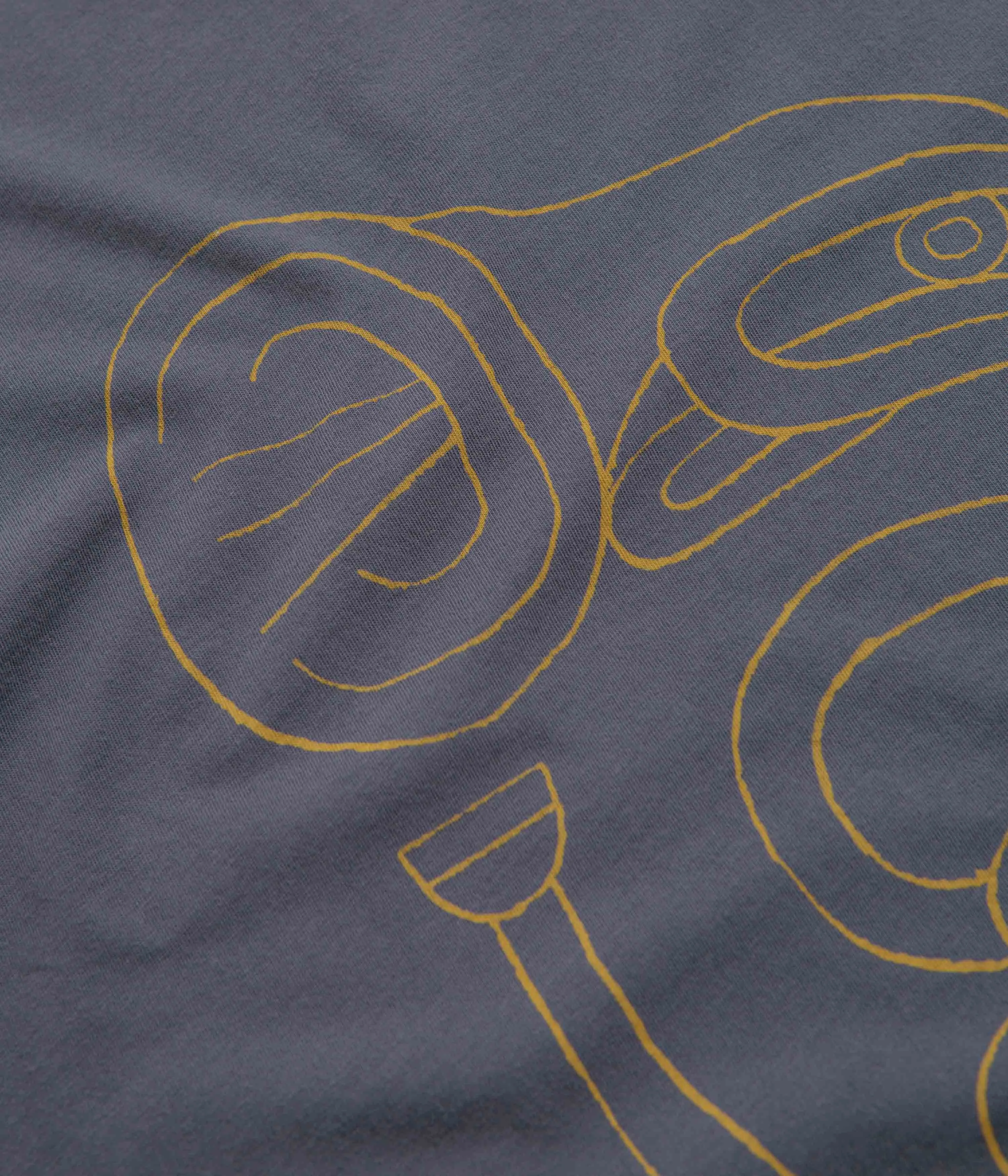 Mollusk Horny Horn T-Shirt - Faded Navy Cold Climate short hem