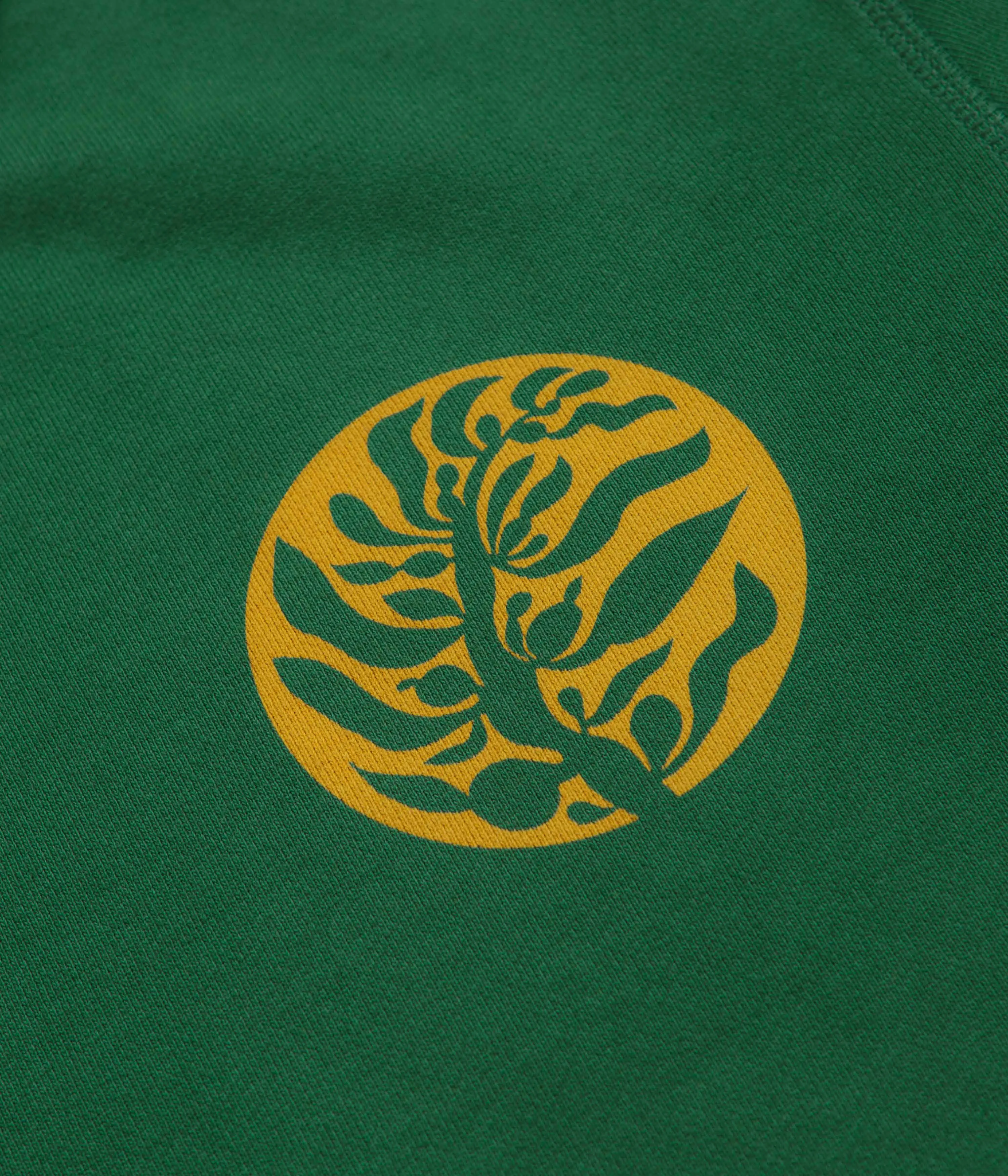 Floral Print Thin Mollusk Kelp Crewneck Sweatshirt - Rover Green
