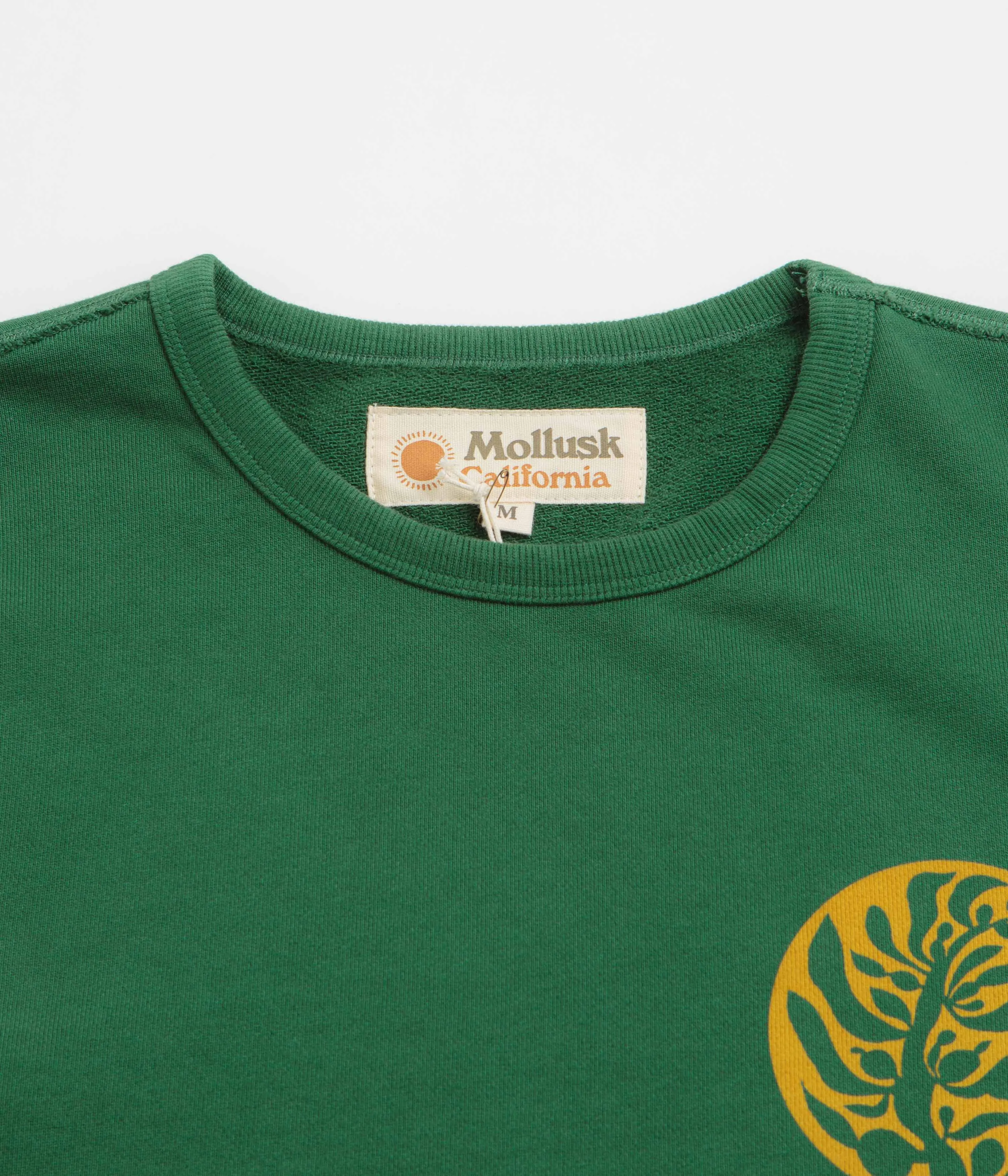 Mollusk Kelp Crewneck Sweatshirt - Rover Green product brand name recognition