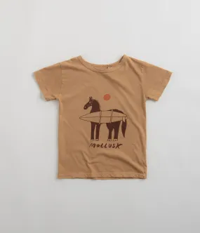 Mollusk Kids Grazer T-Shirt - Tan Earth subtle hem