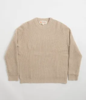 Custom made Mollusk Merino Crewneck Sweatshirt - Linen