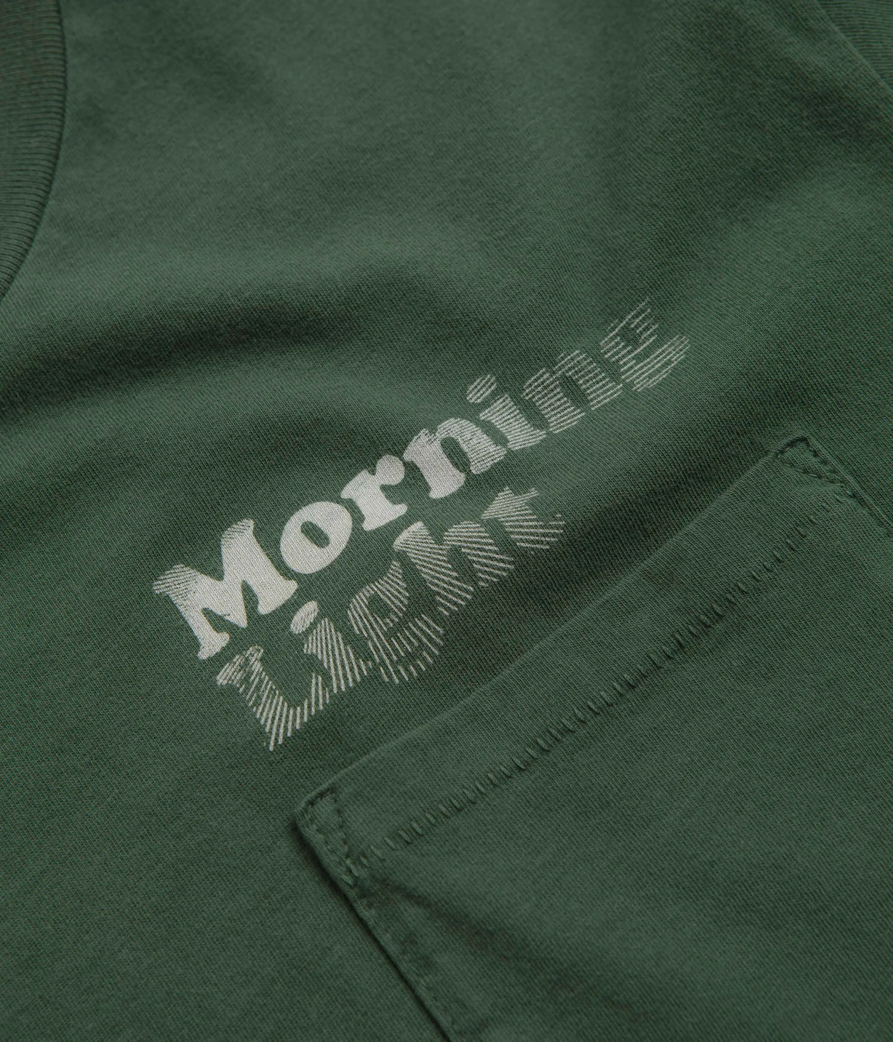 winter season Low Profile Collar Stays Mollusk Morning Light T-Shirt - Rover Green