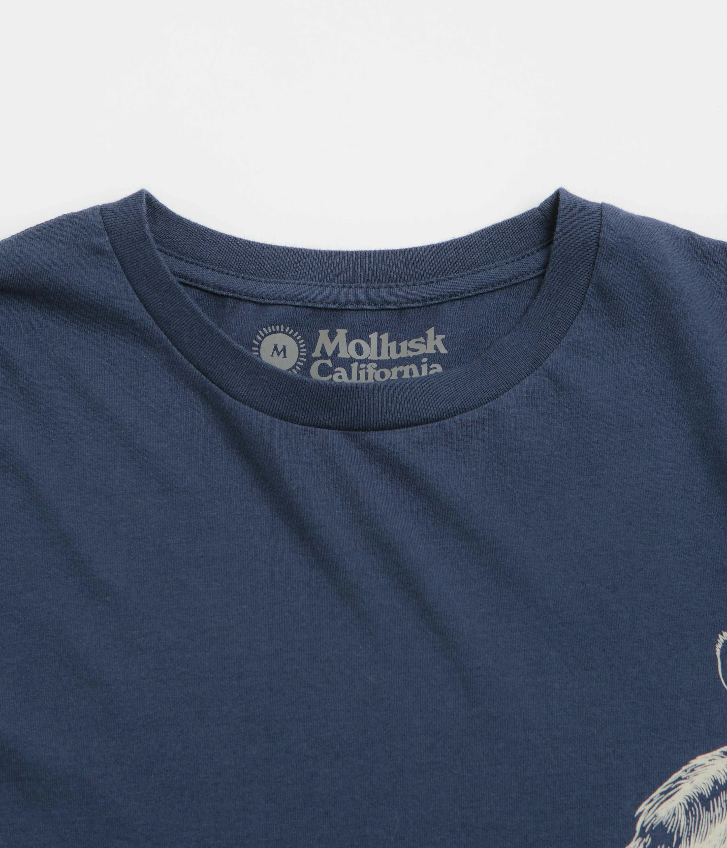 Mollusk New Pelican T-Shirt - Navy Indigo Fitness workout