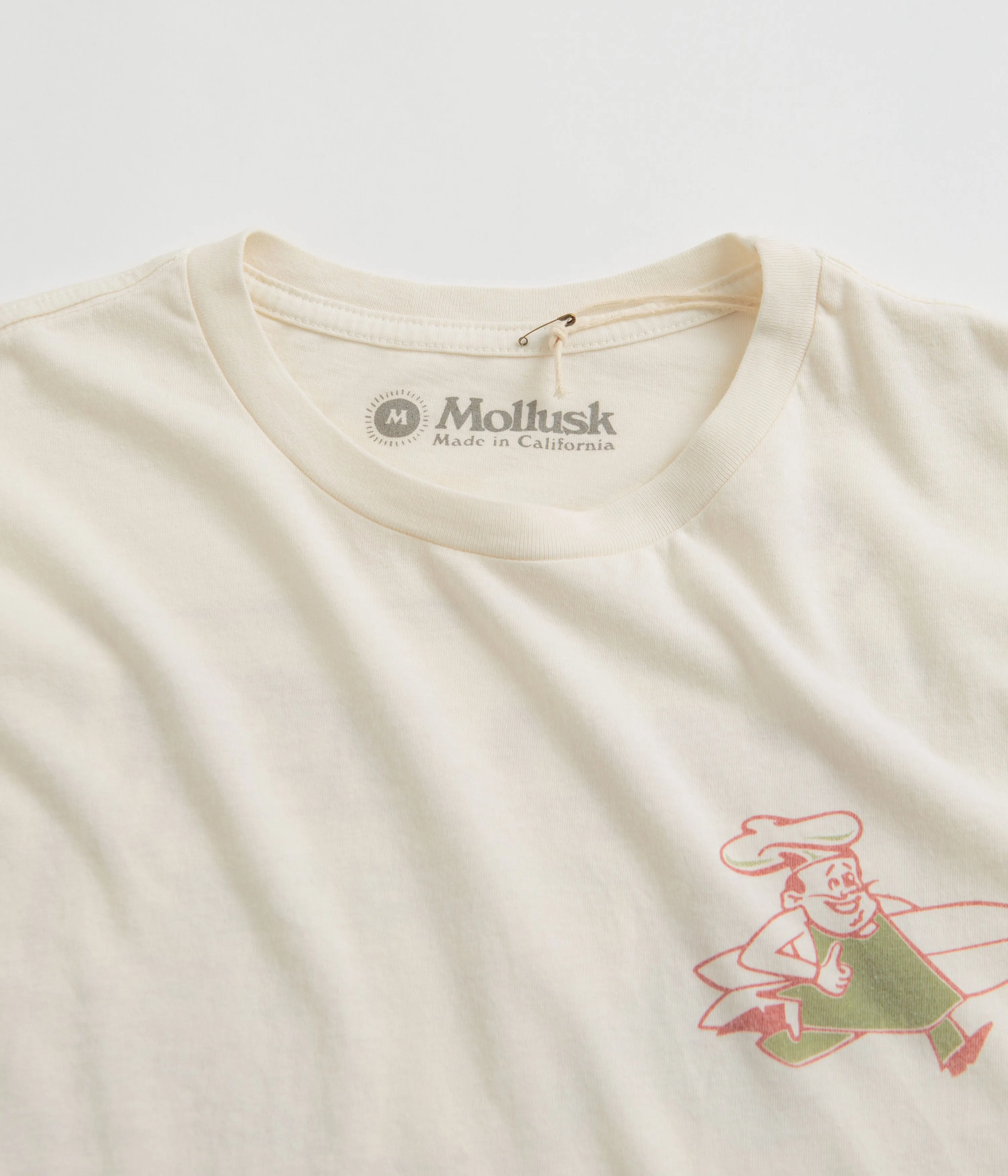 Mollusk Pretty Fresh T-Shirt - Antique White foldable jeggings silhouette