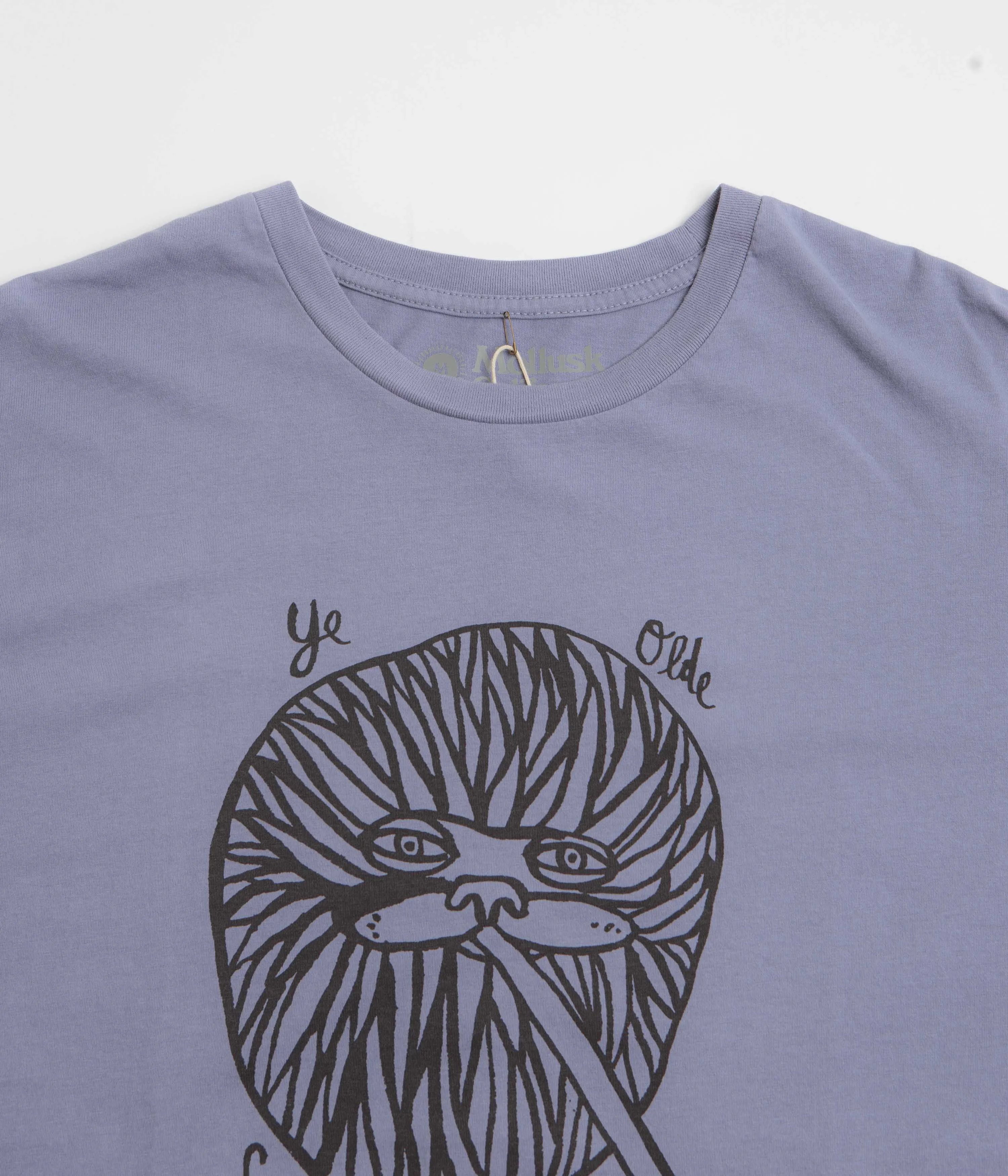 Minimalist Pocket Placement cotton shirt Mollusk Sea Kat T-Shirt - Lavender Blue