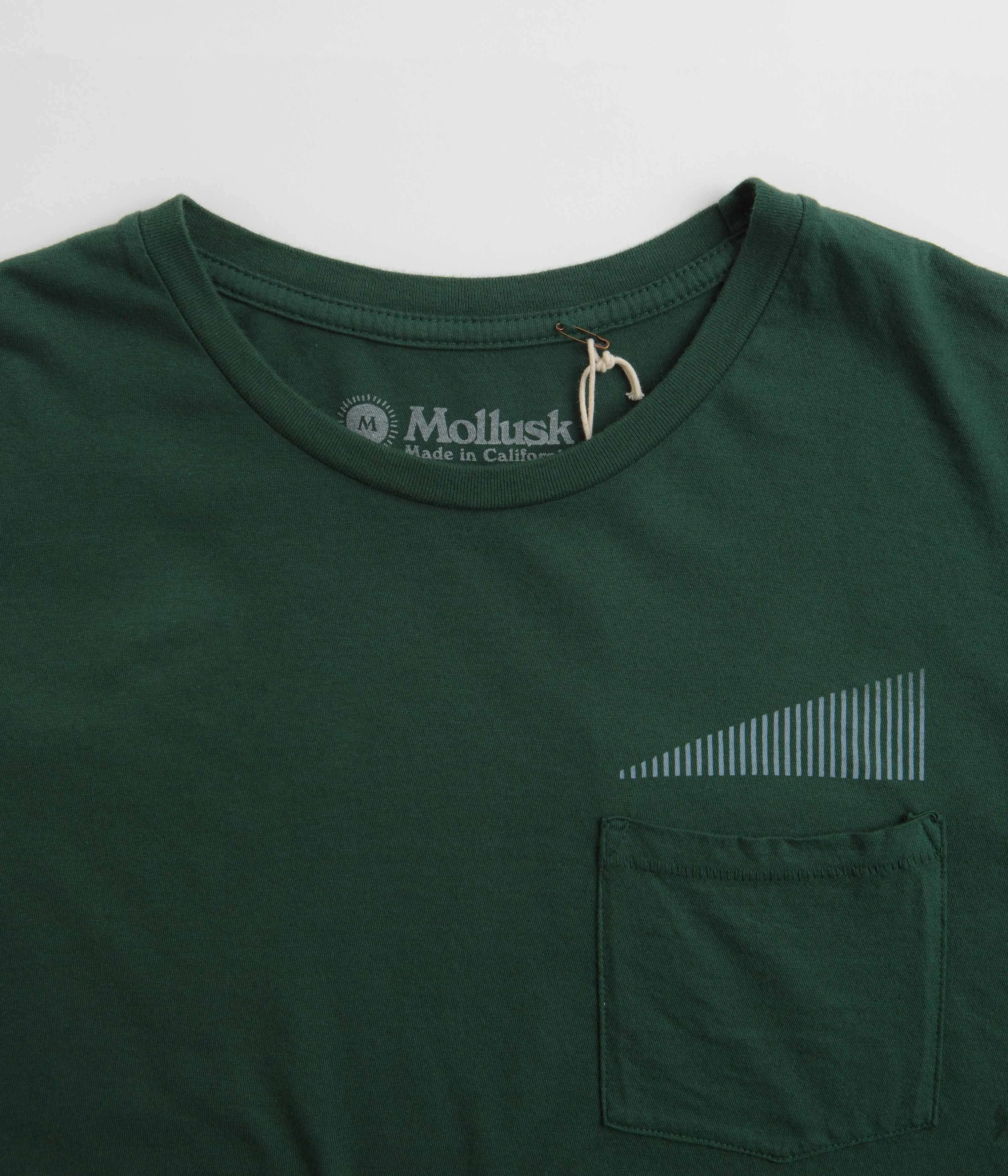 Mollusk Spectrum T-Shirt - Pinyon Green Colorfastness Skinny