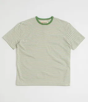 Wedding Mollusk Striped Heavy T-Shirt - Natural / Green