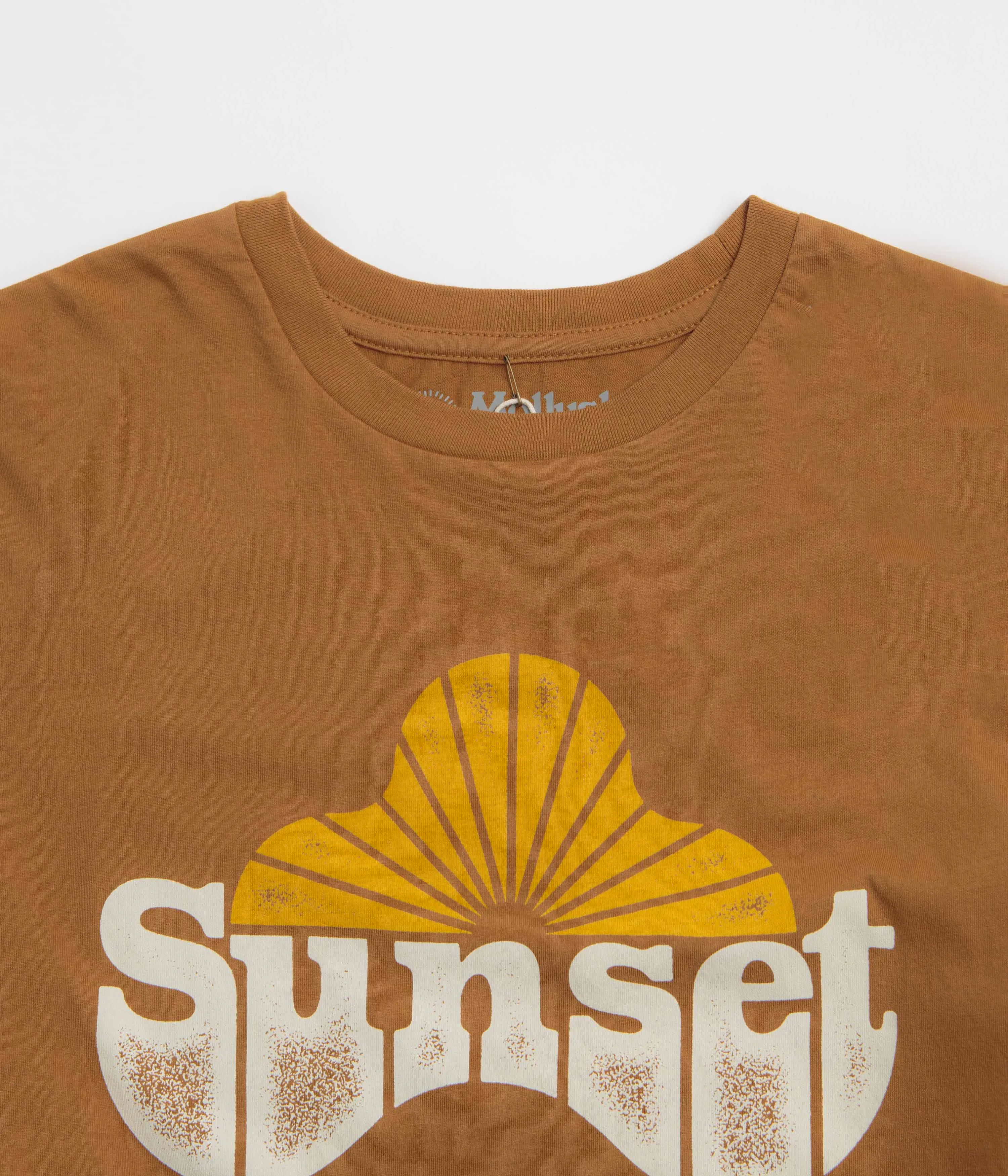 Mollusk Sunset T-Shirt - Almond sleep shorts silhouette