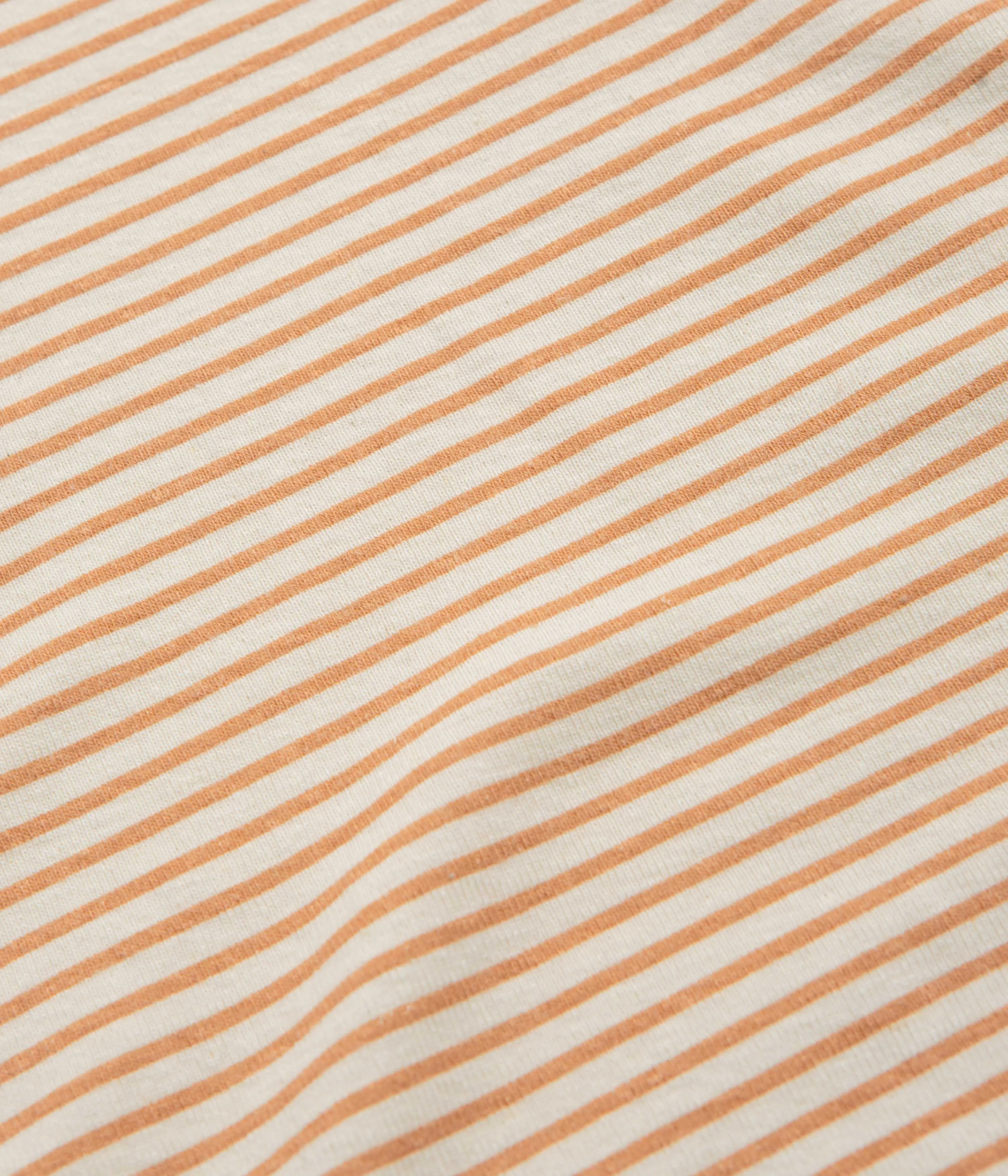 Mollusk Womens Scoop Ribsy T-Shirt - Orange Stripe nailhead