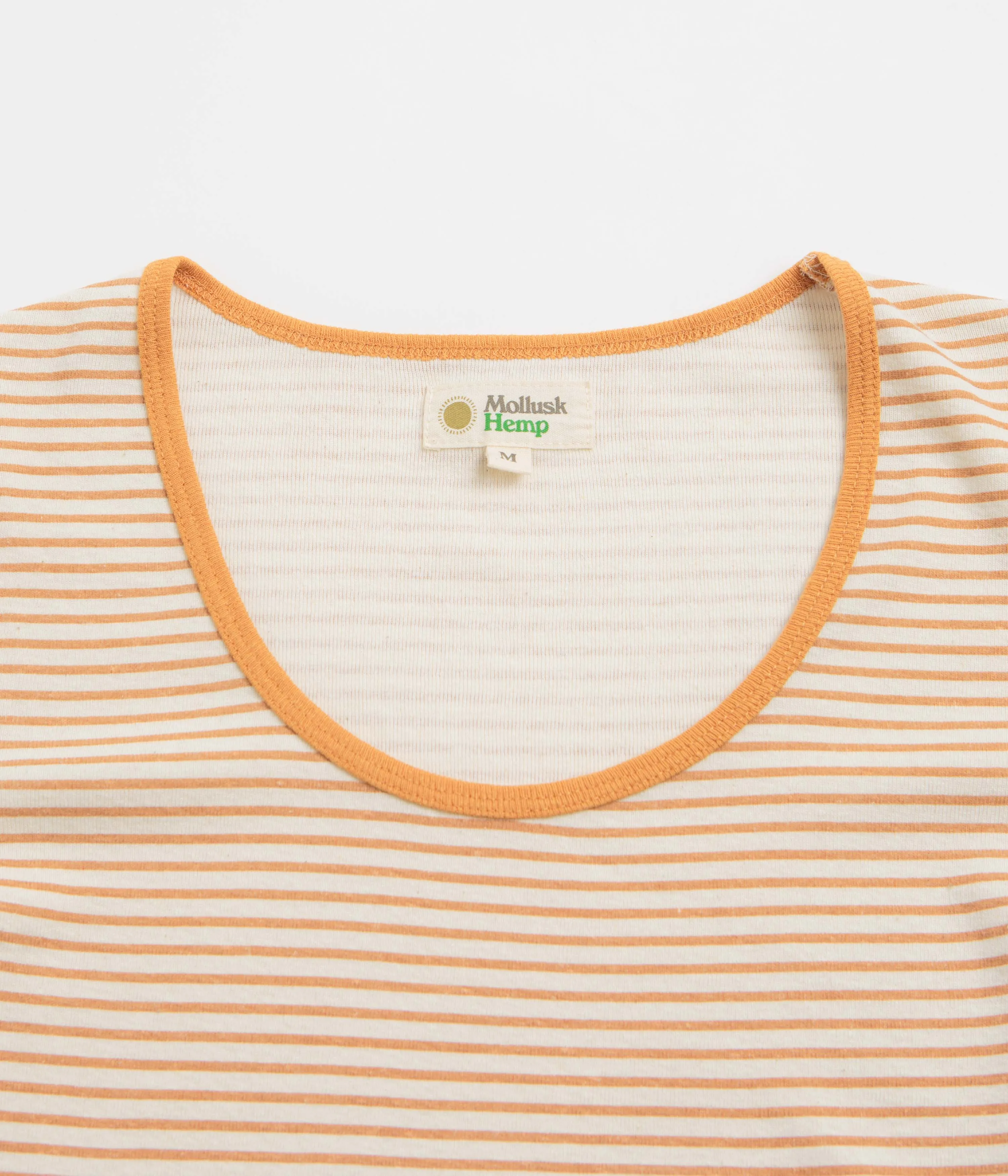 Mollusk Womens Scoop Ribsy T-Shirt - Orange Stripe Low-quality martial arts