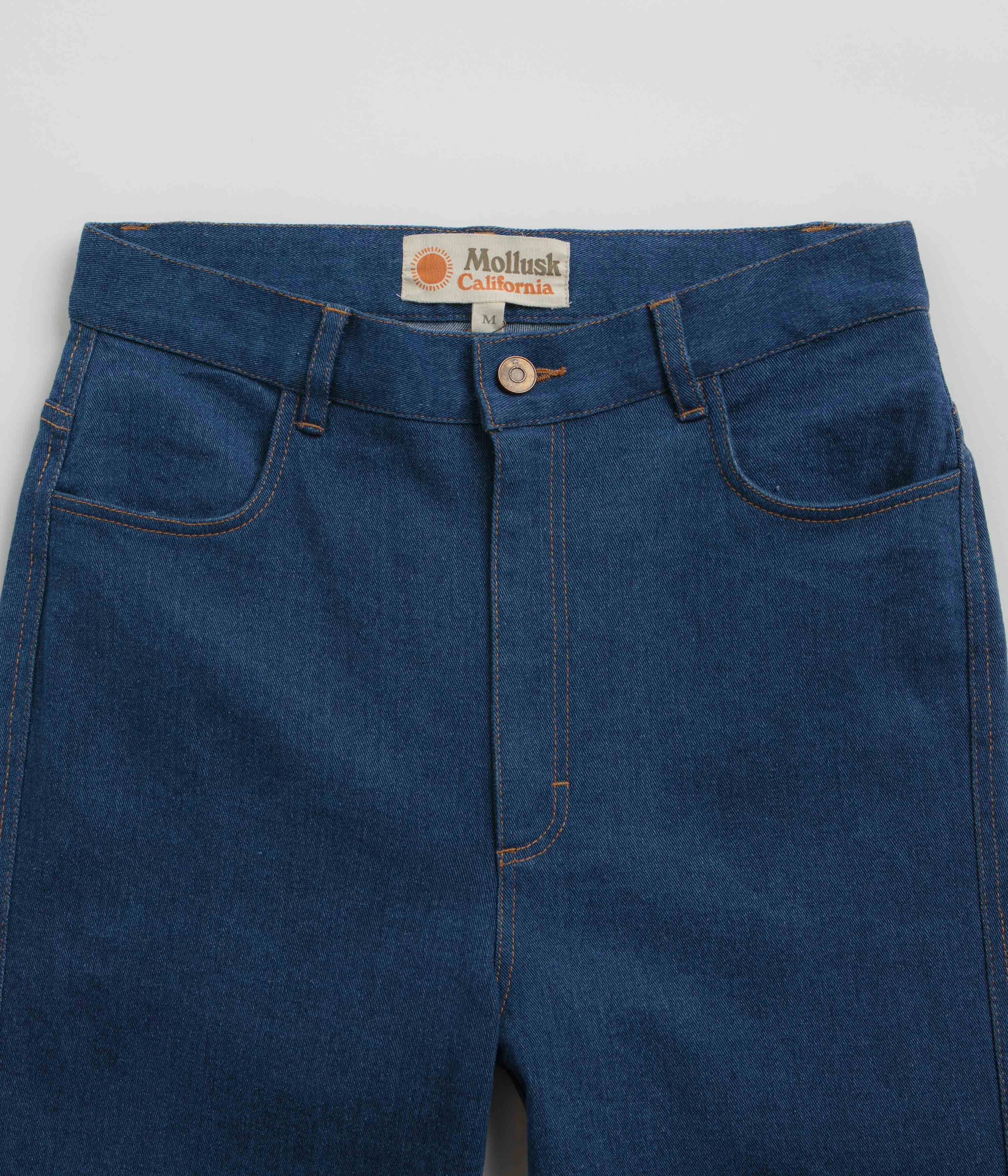 Mollusk Womens Bella Jeans - Dark Indigo Anti Pilling Finish