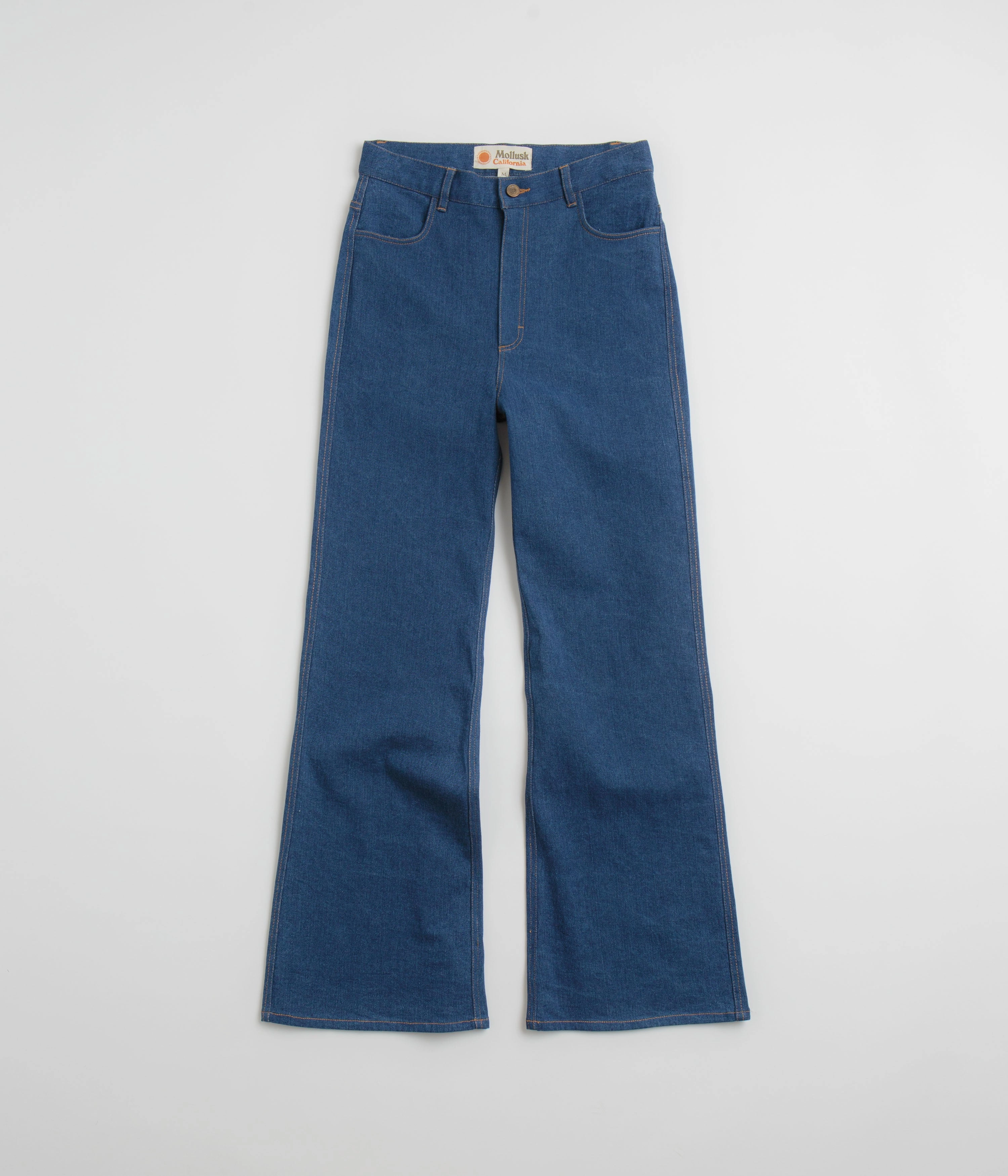 Light wash Mollusk Womens Bella Jeans - Dark Indigo