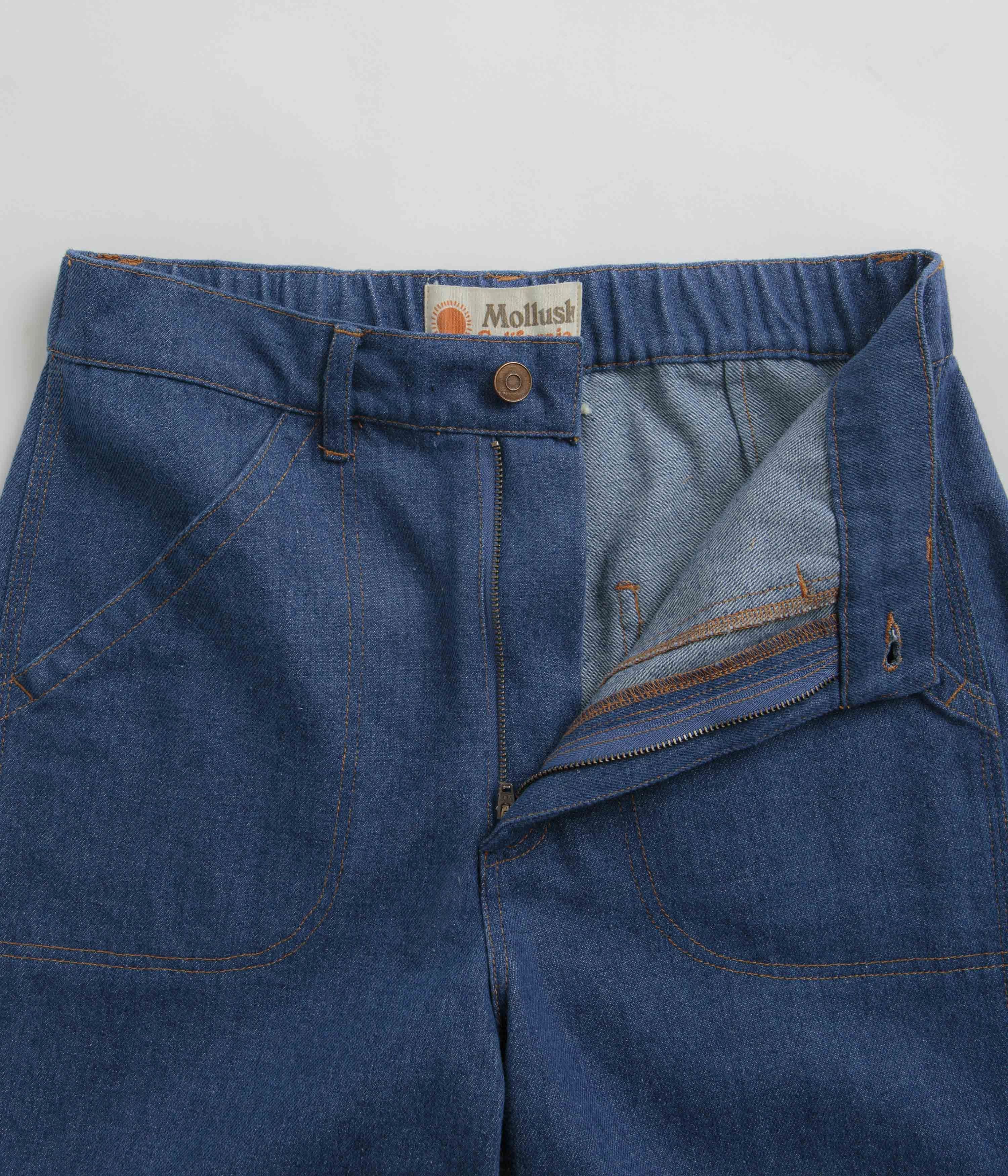 Slim Design StainResistantCoating Mollusk Womens Painter Pants - Indigo Denim
