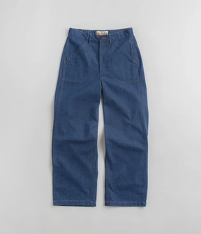 Mollusk Womens Painter Pants - Indigo Denim Reinforced Stress Points