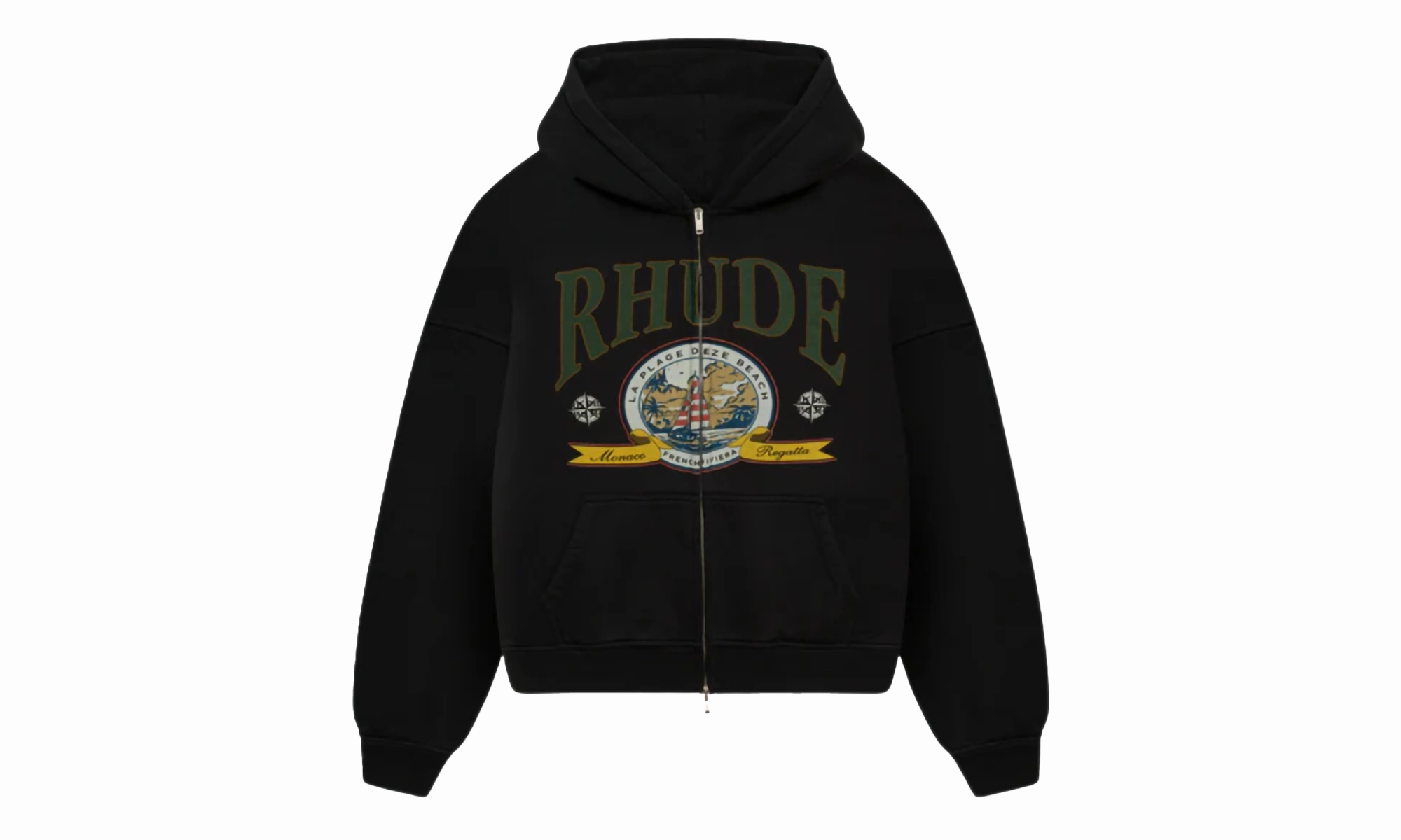 Monaco Regatta Full Zip Hoodie "Vtg Black"