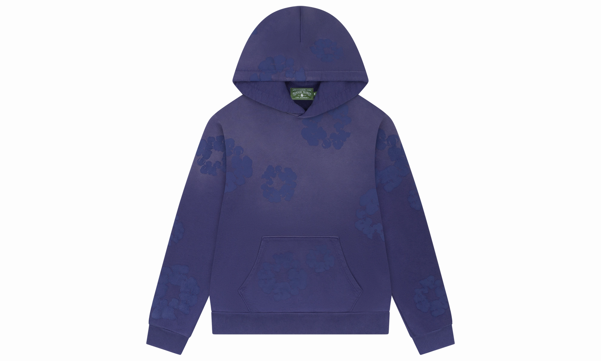 Mono Cotton Wreath Hoodie "Washed Blue"