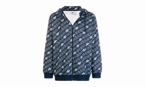 Monogram Hoodie Collegiate "Navy / White"