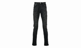Eco Friendly Chill Outfit Road Trip Monogram Leopard Print Jeans "Black"