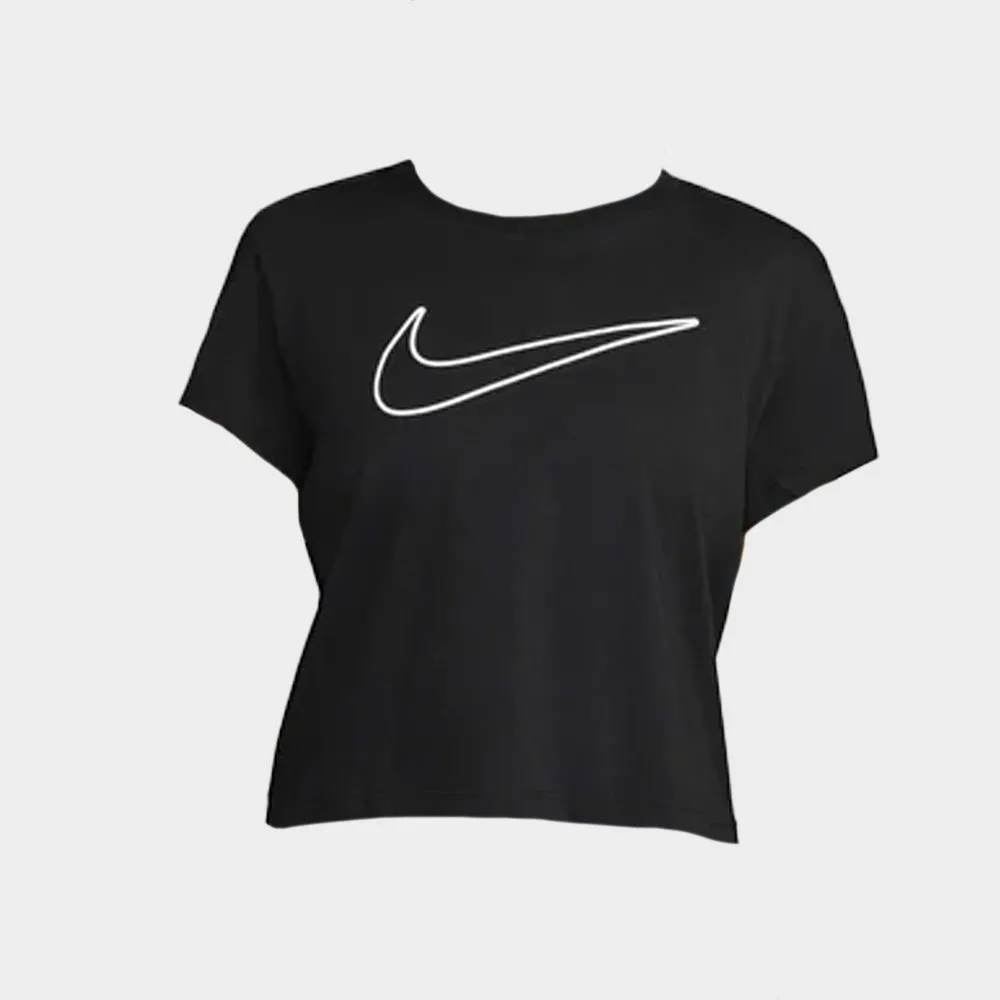 Nike Womens Graphic Short Sleeve Tee Black LayeredConstruction