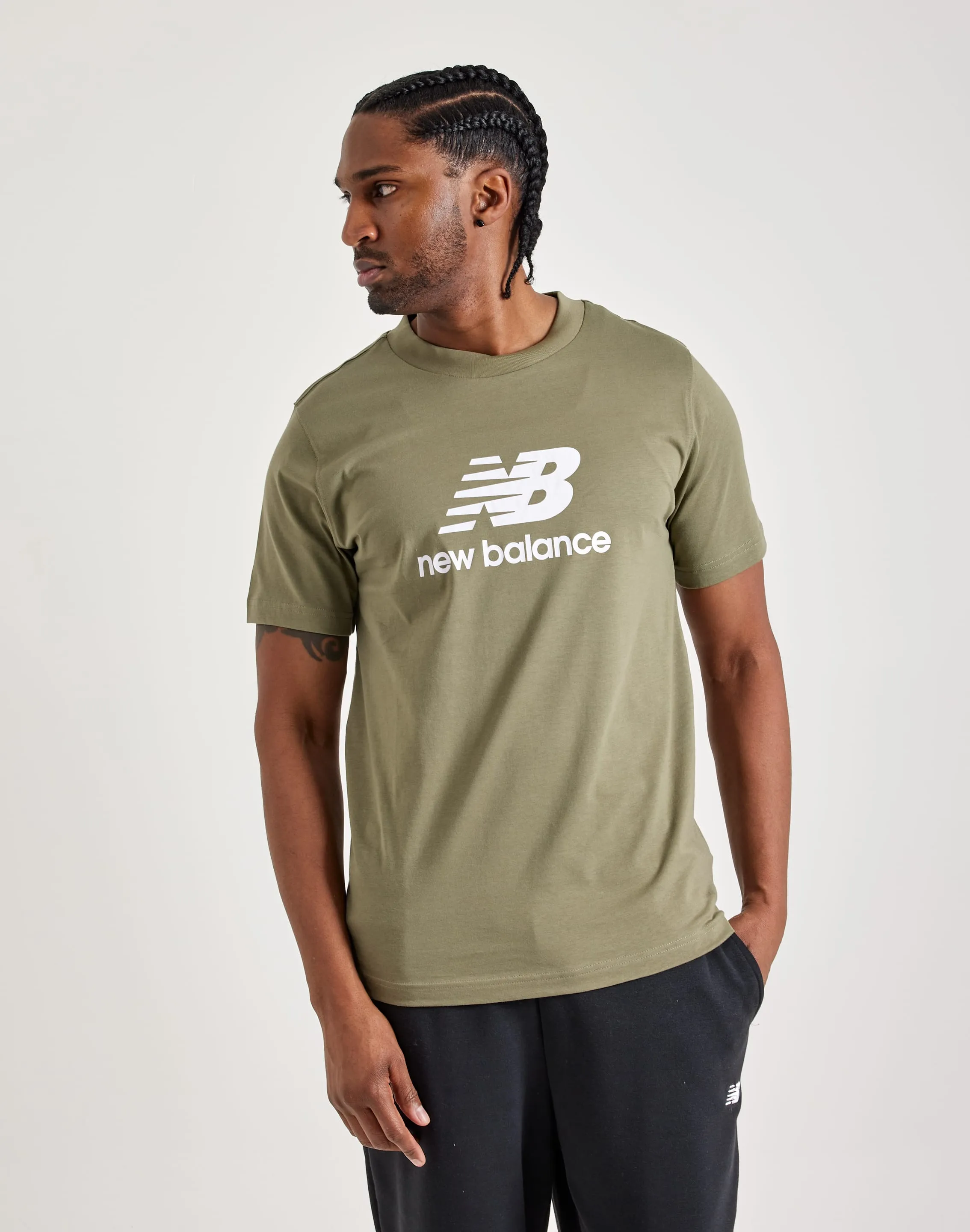 New Balance Essentials Stacked Logo Tee AntiStaticTechnology