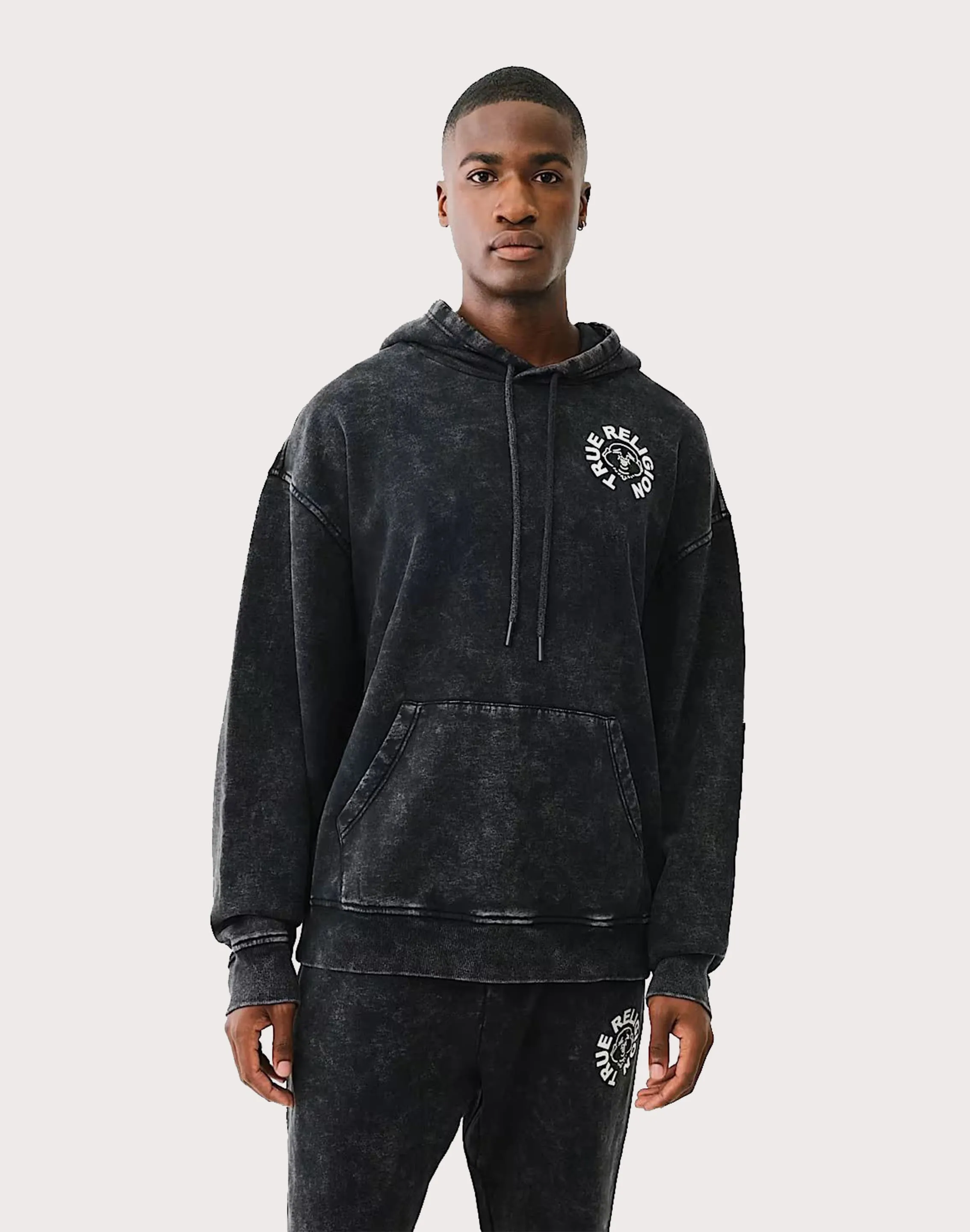 Hygienic Finish True Religion Buddha Face Pullover Hoodie
