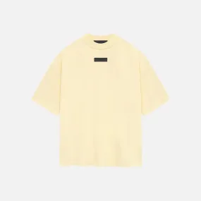 Adjustable Drawcord Muse Edge ESSENTIALS CREWNECK T-SHIRT - GARDEN YELLOW