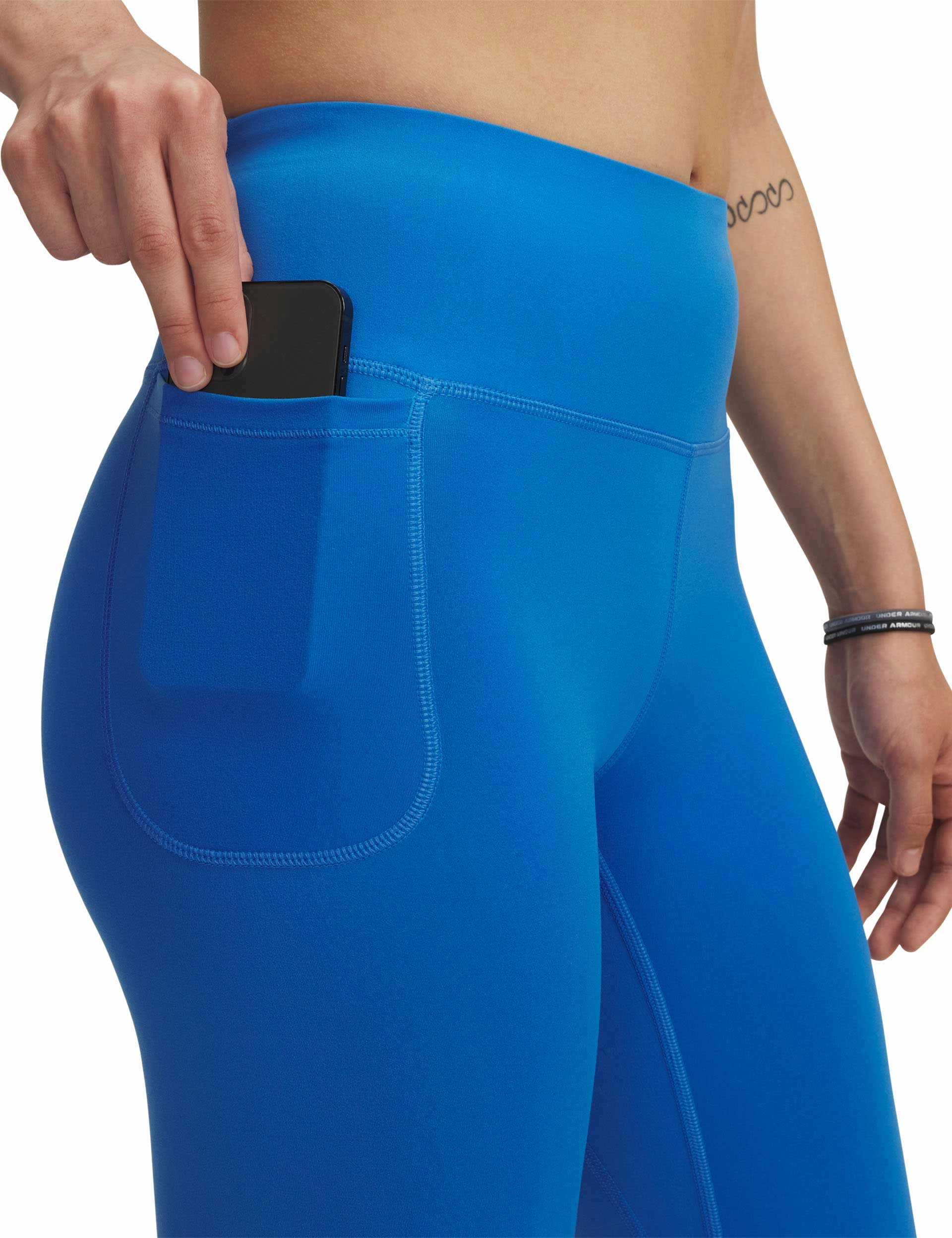 Motion Leggings - Blue Atlantis/White Breathable Fabric Hiking Trail