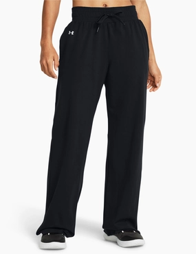 Rubberized Grip Hem Tagless Comfort Design Motion Open Hem Pants - Black/White