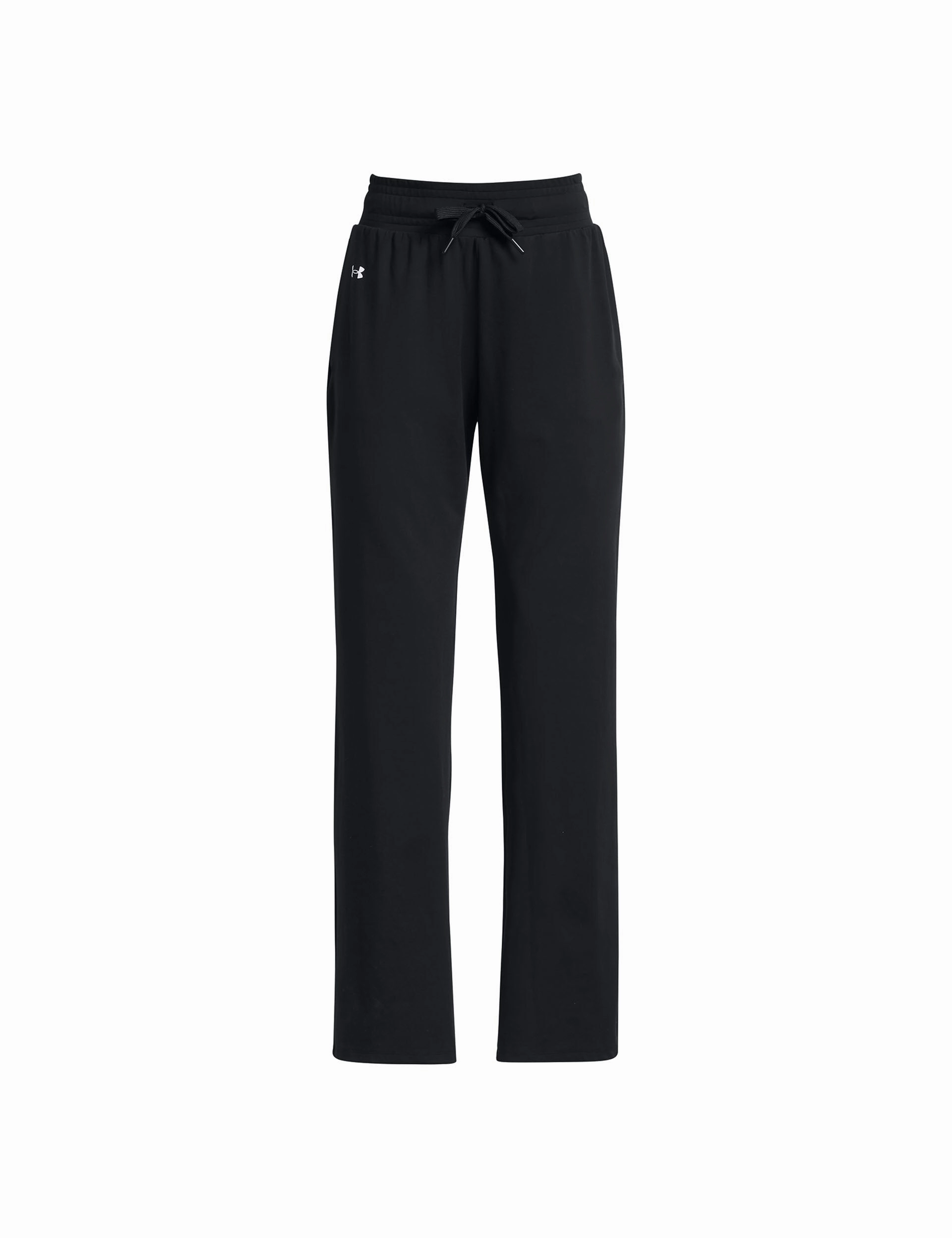 Tension Control Waist Motion Open Hem Pants - Black/White