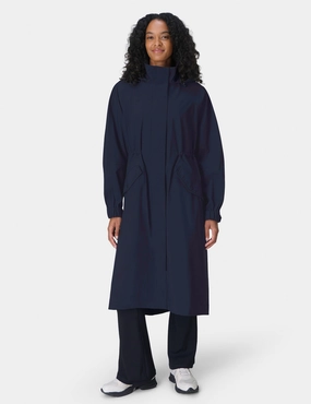 Motion Technical Longline Parka - French Navy Ergonomic Drape Softshell Material