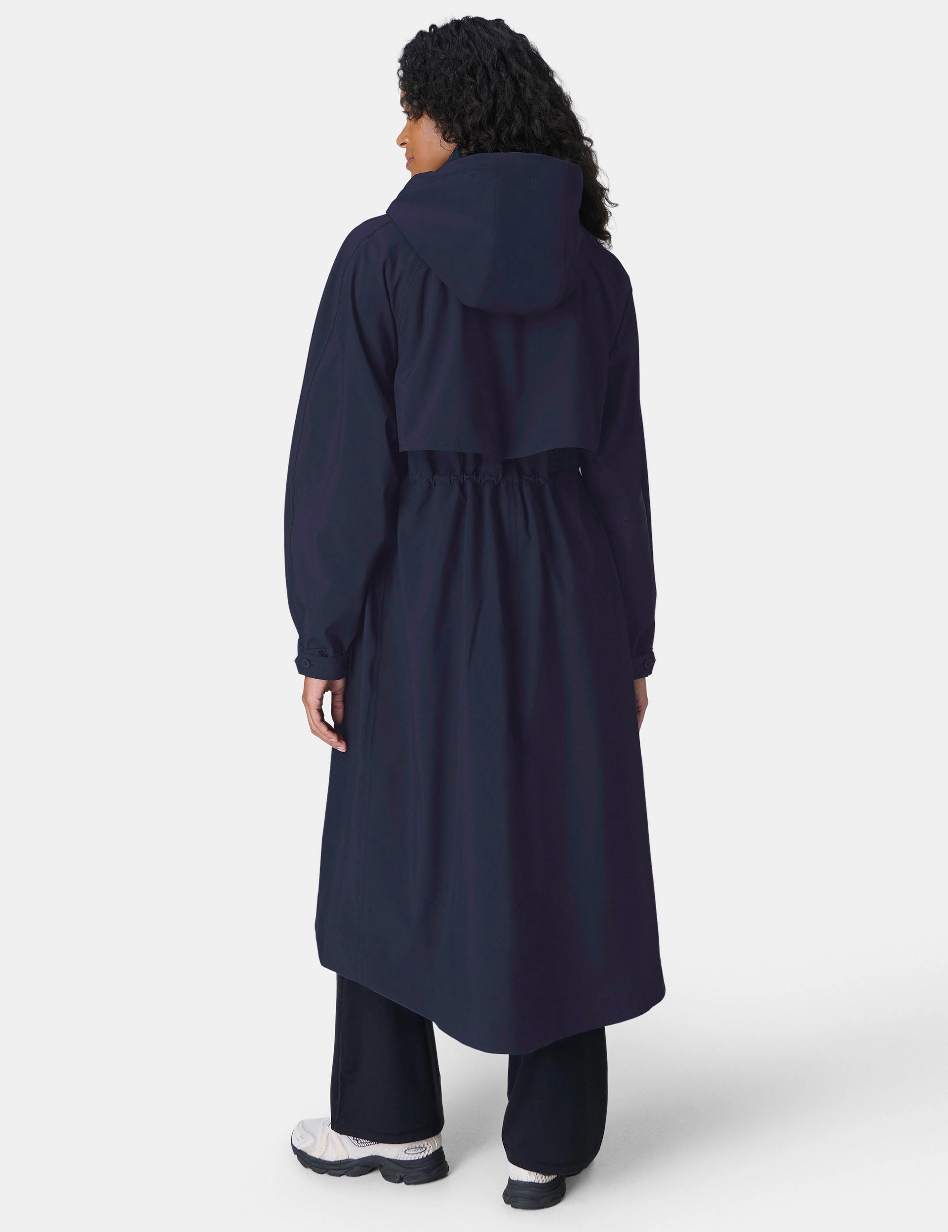 Motion Technical Longline Parka - French Navy Organic Cotton Blend