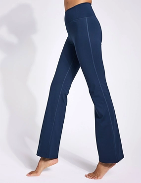 Anti Pilling Treatment Flexible Wear Postpartum Fit Compressive Flare Legging - Midnight
