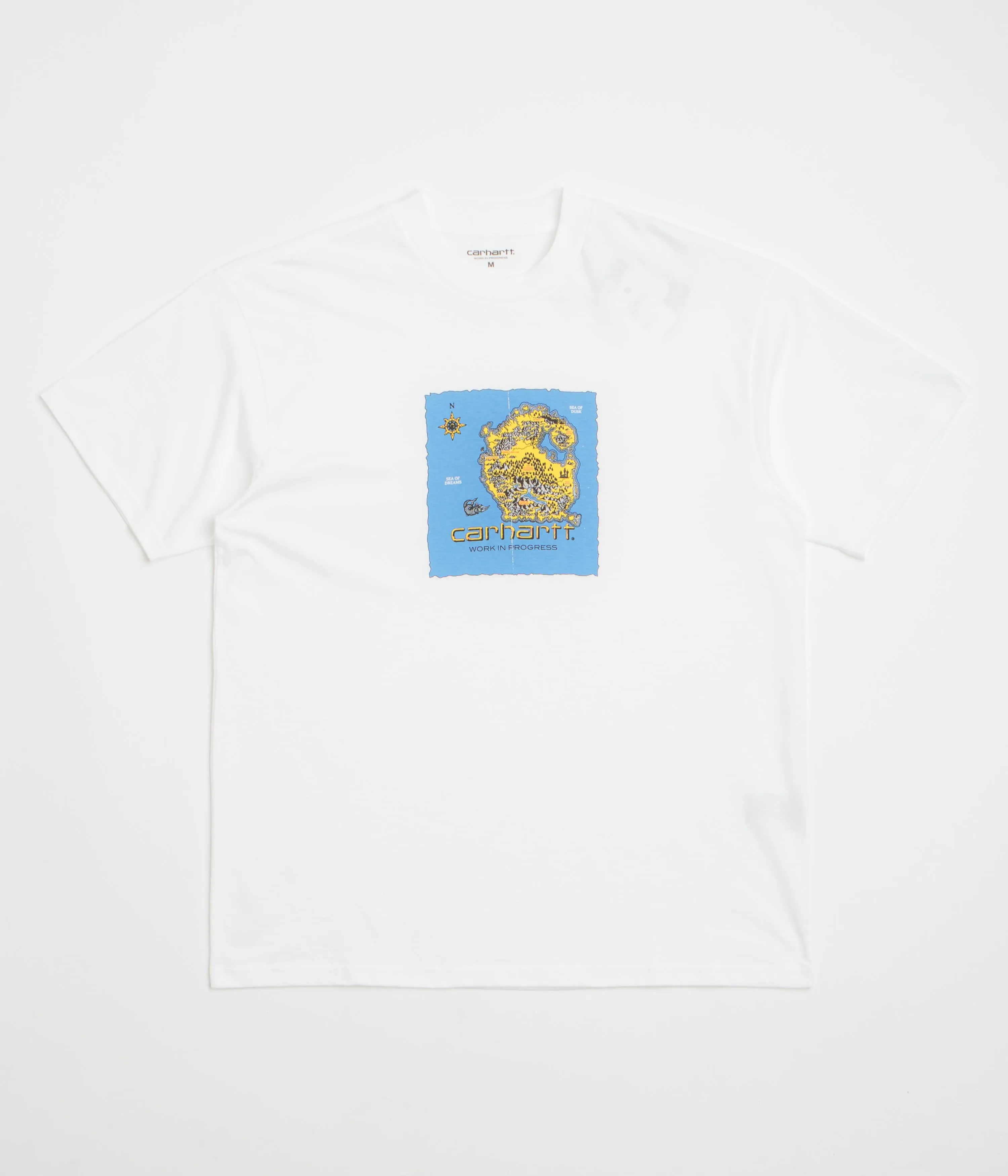 Carhartt Old World T-Shirt - White Resilient Collar Interlining skiing event