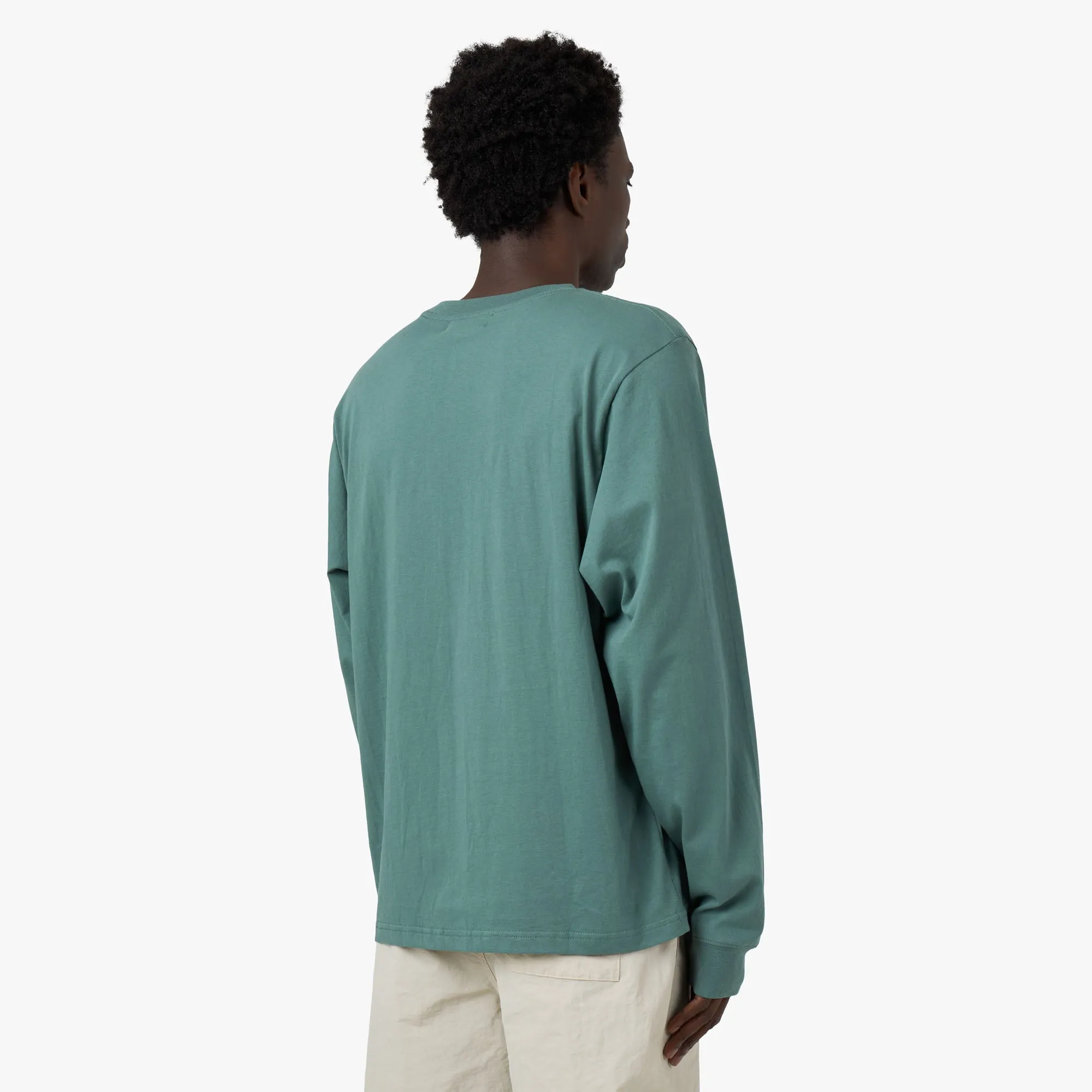 Bold Hue Museum of Peace & Quiet Italic Long Sleeve Shirt / Fern